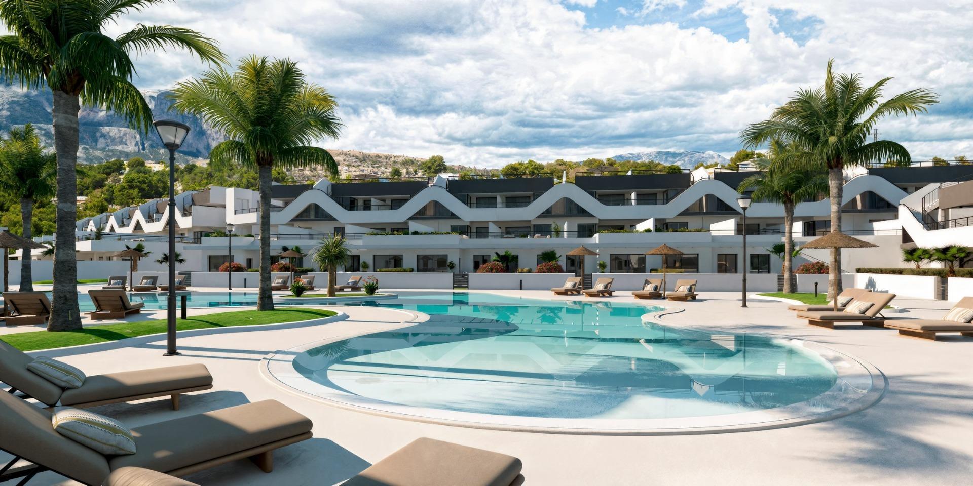 Appartement neuf à Alfaz del Pi avec piscine privée et 3 chambres spacieuses