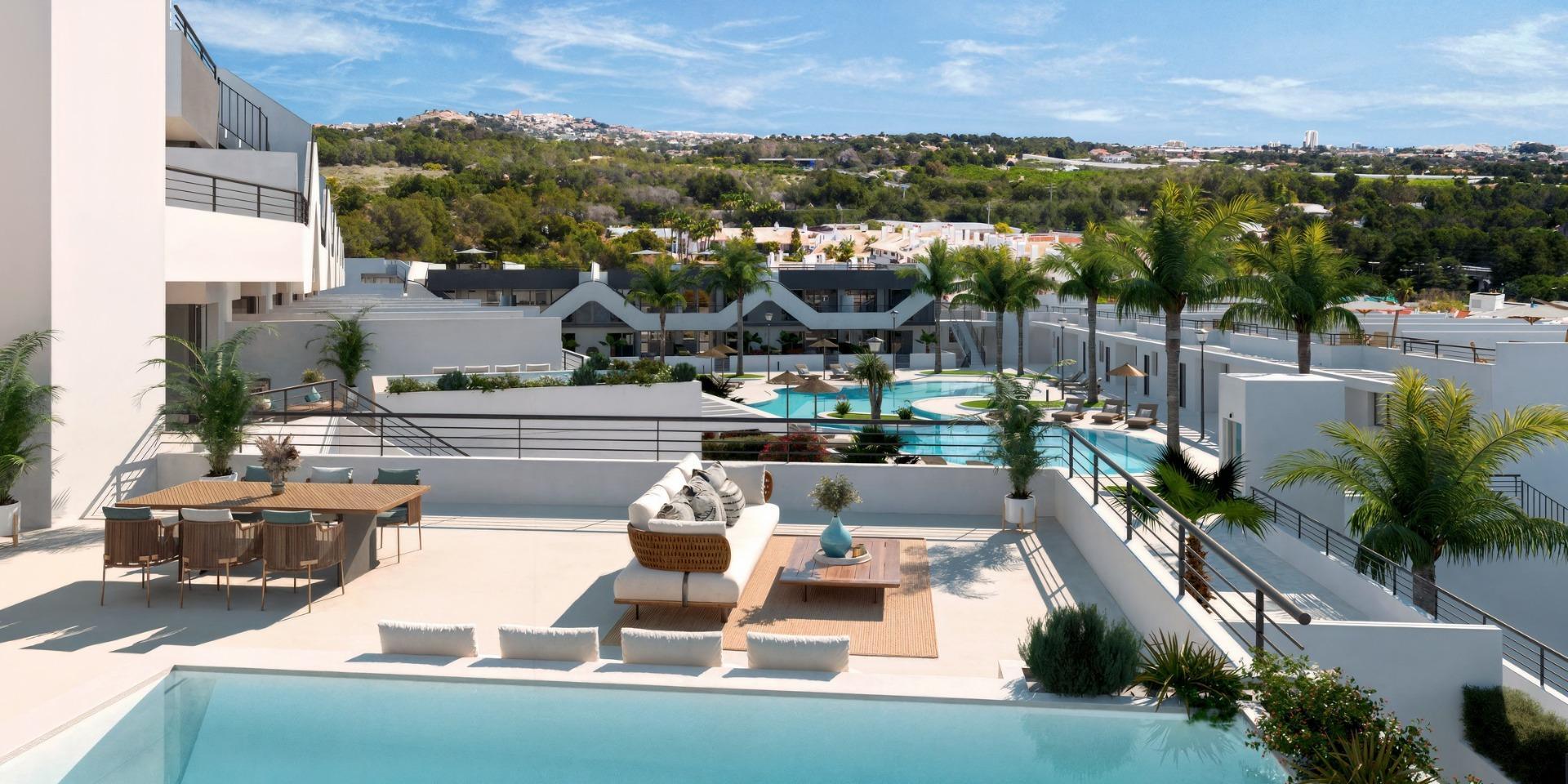 Apartamento de obra nueva con piscina privada en Alfaz del Pi – 2 hab. y 2 baños