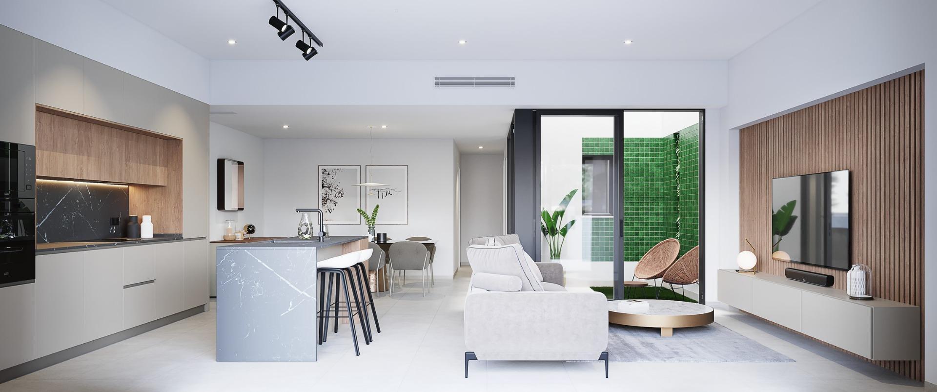 Chalet de obra nueva con piscina privada en Pilar de la Horadada — 3 dorm.