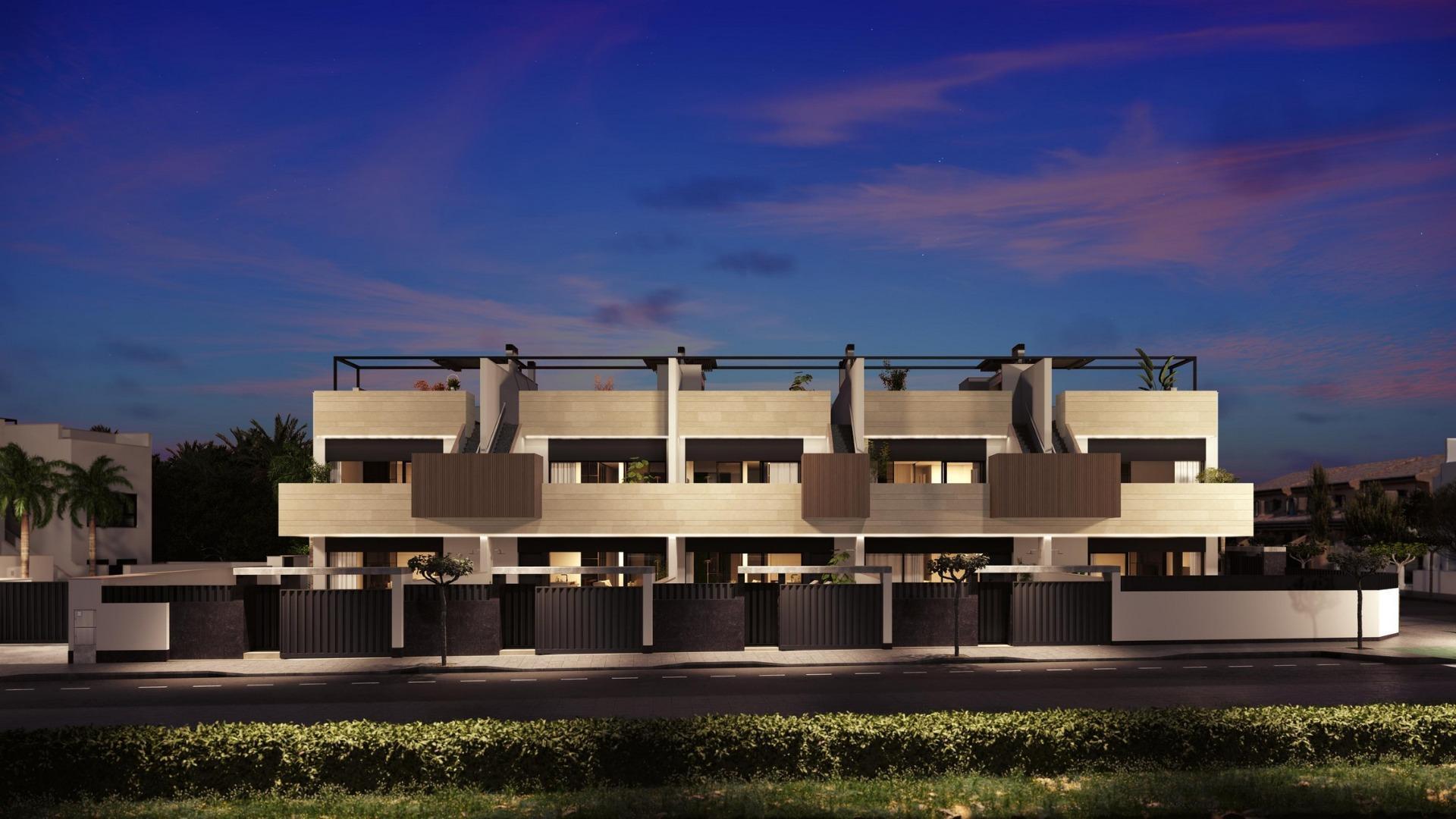 Chalet de obra nueva con piscina privada en Pilar de la Horadada — 3 Dorm.
