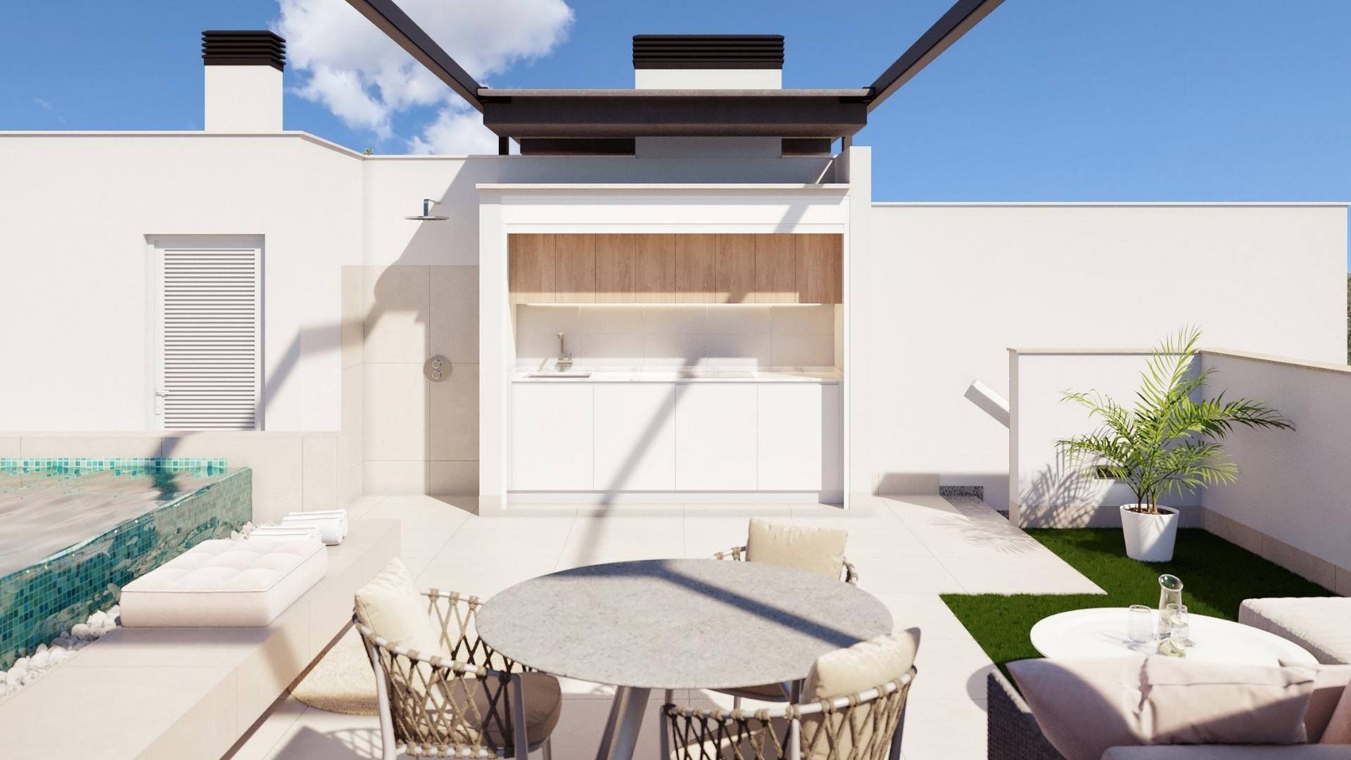 Chalet de obra nueva con piscina privada en Pilar de la Horadada — 3 Dorm.