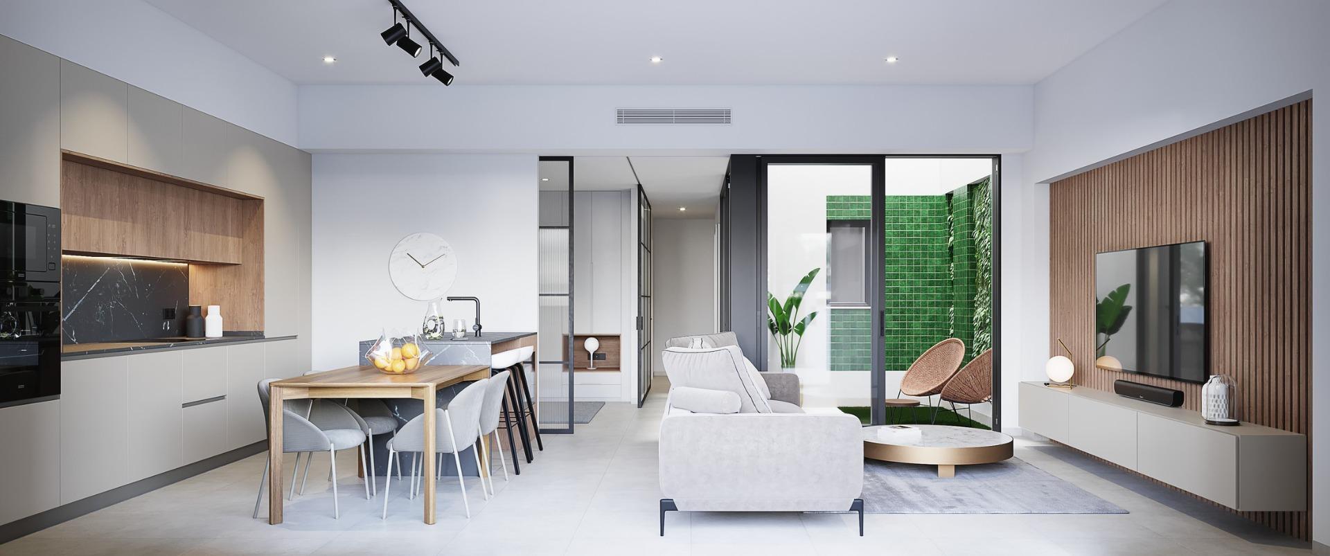 Chalet de obra nueva con piscina privada en Pilar de la Horadada — 3 Dorm.