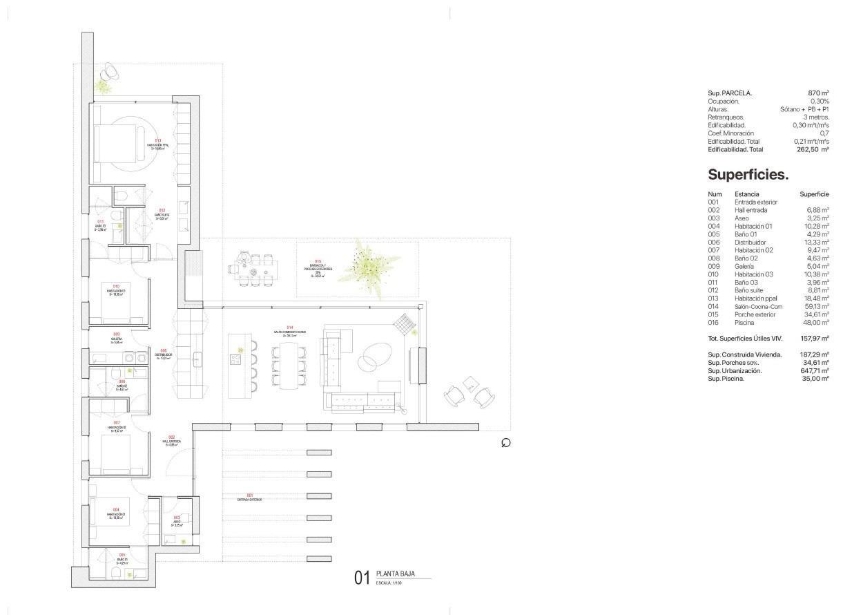 Villa de lujo junto a La Marquesa Golf en Rojales — 4 dorm. y piscina