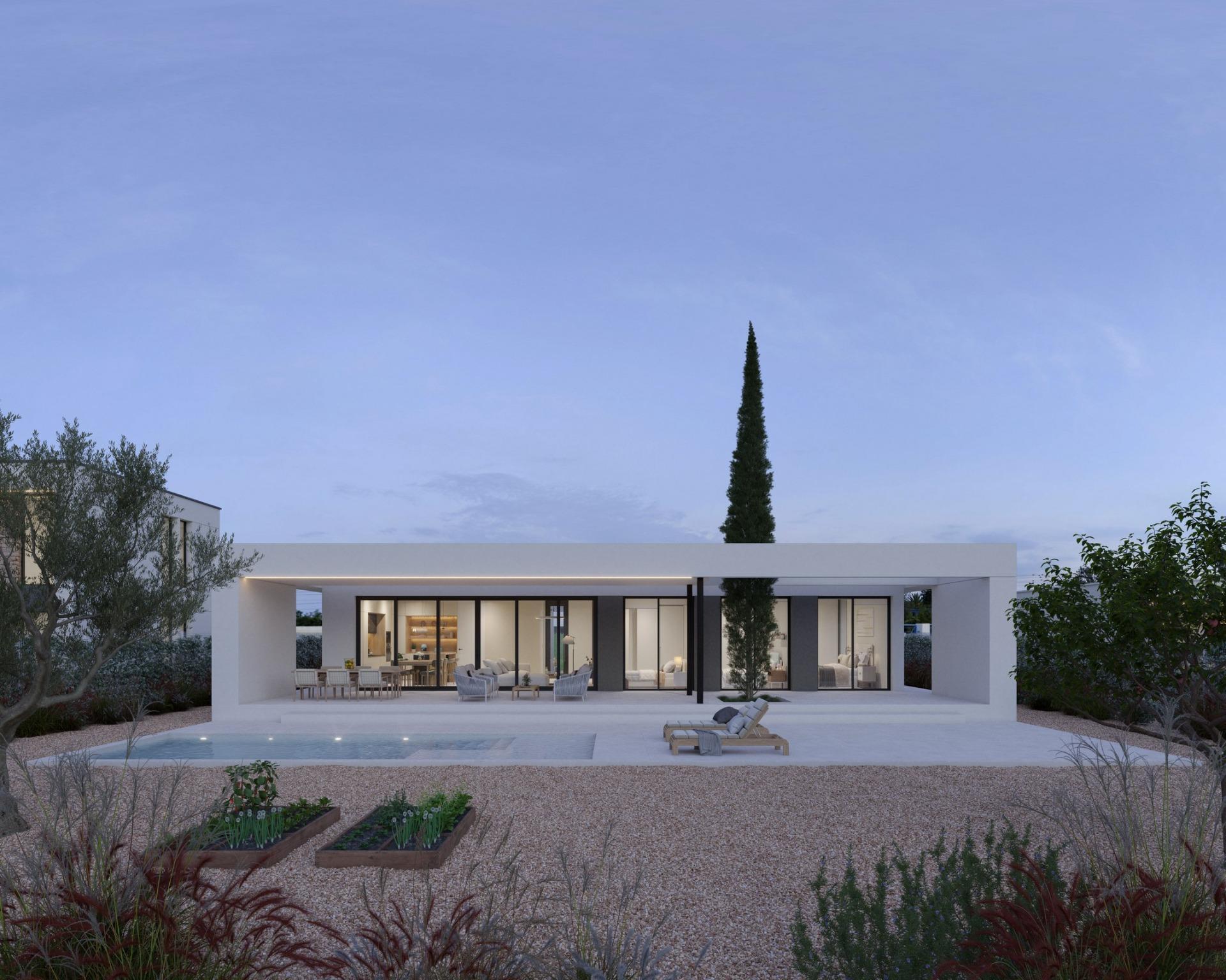 Villa de lujo en 1ª línea de golf en Fuente Álamo — 3 dorm. y piscina privada