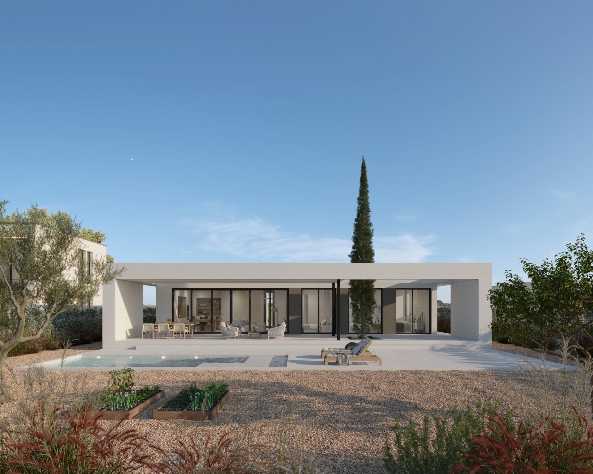 Villa de lujo en 1ª línea de golf en Fuente Álamo — 3 dorm. y piscina privada
