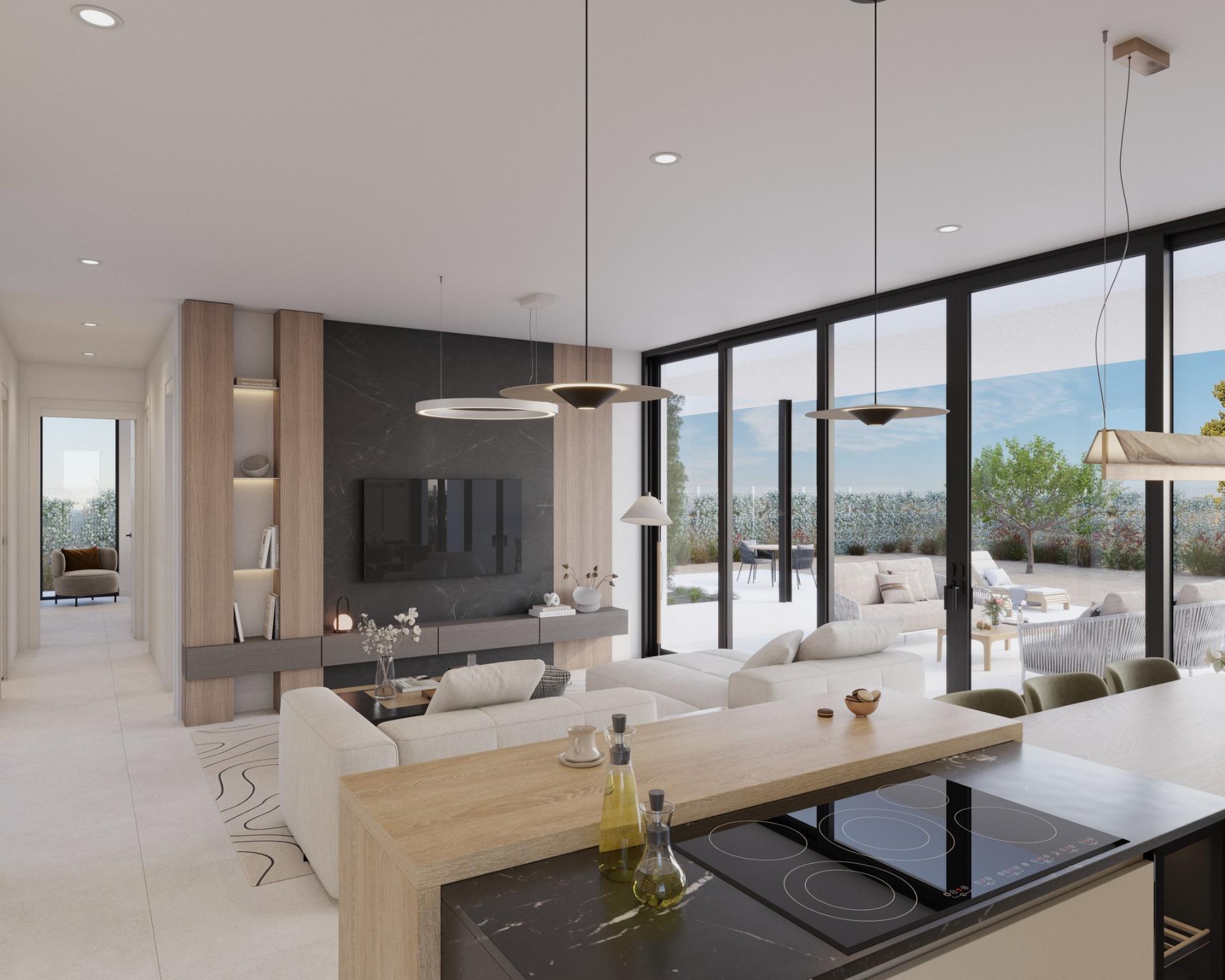 Villa de lujo en 1ª línea de golf en Fuente Álamo — 3 dorm. y piscina privada