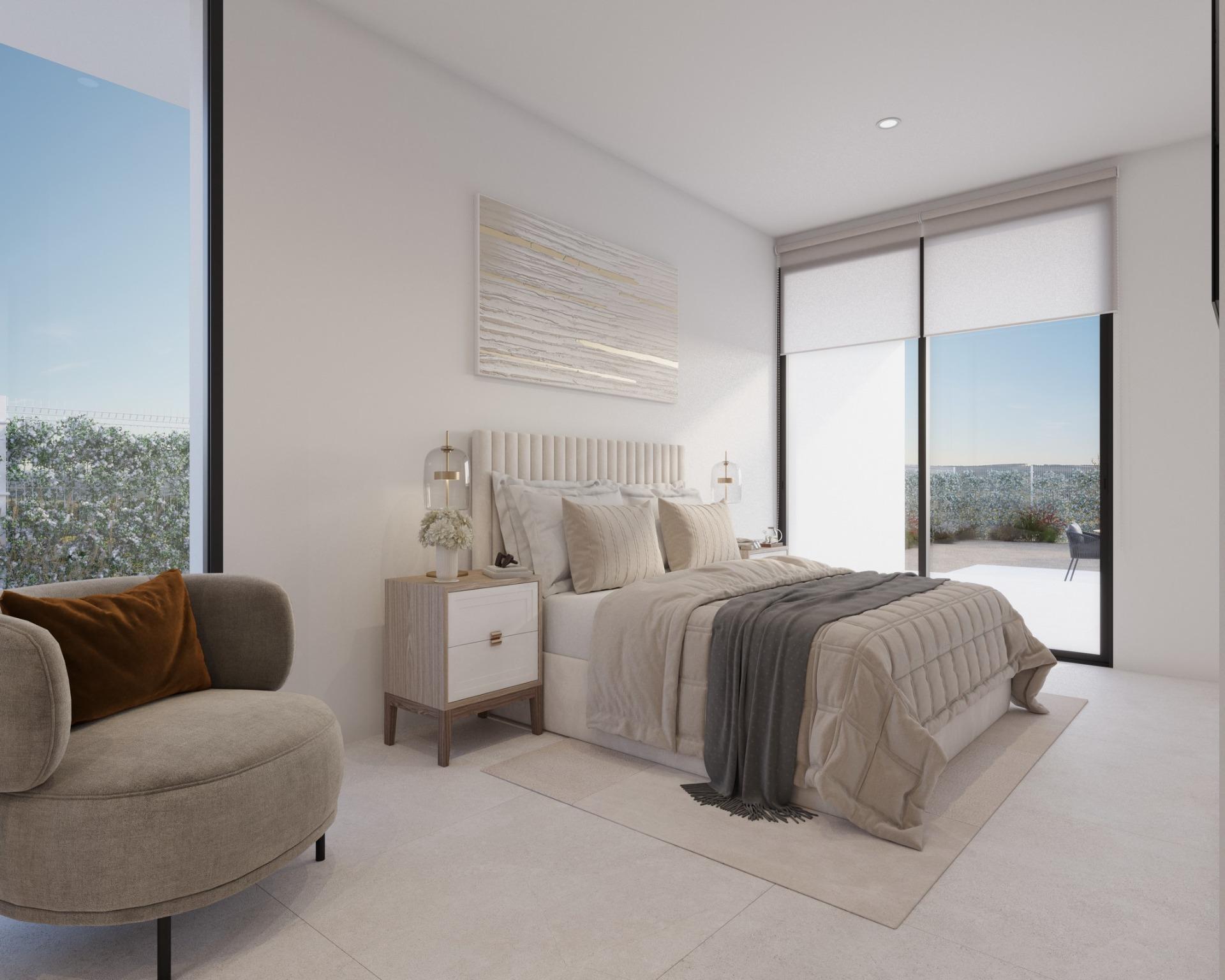Villa de lujo en 1ª línea de golf en Fuente Álamo — 3 dorm. y piscina privada
