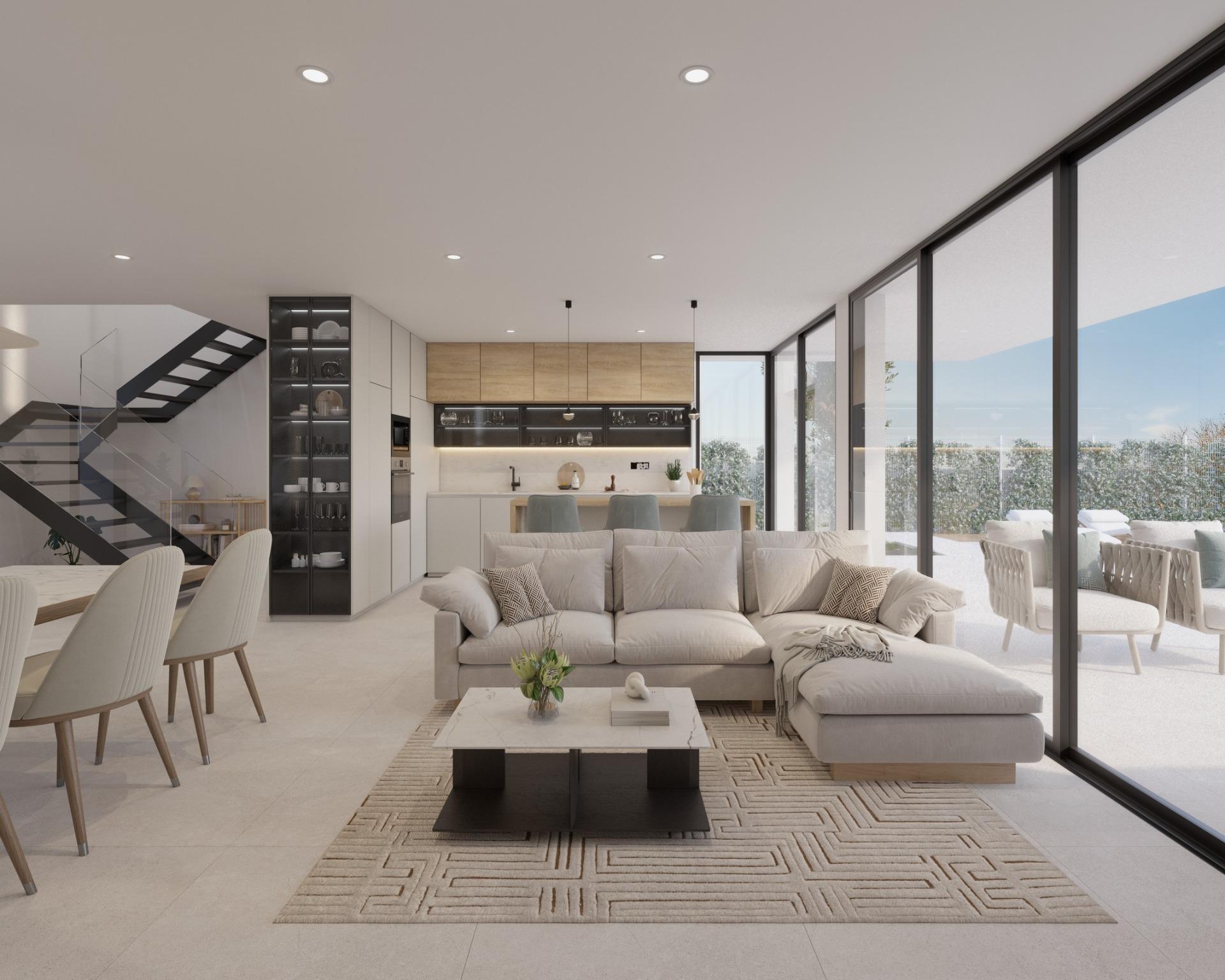 Villa de lujo en 1ª línea de golf en Fuente Álamo — 3 dorm. y piscina privada