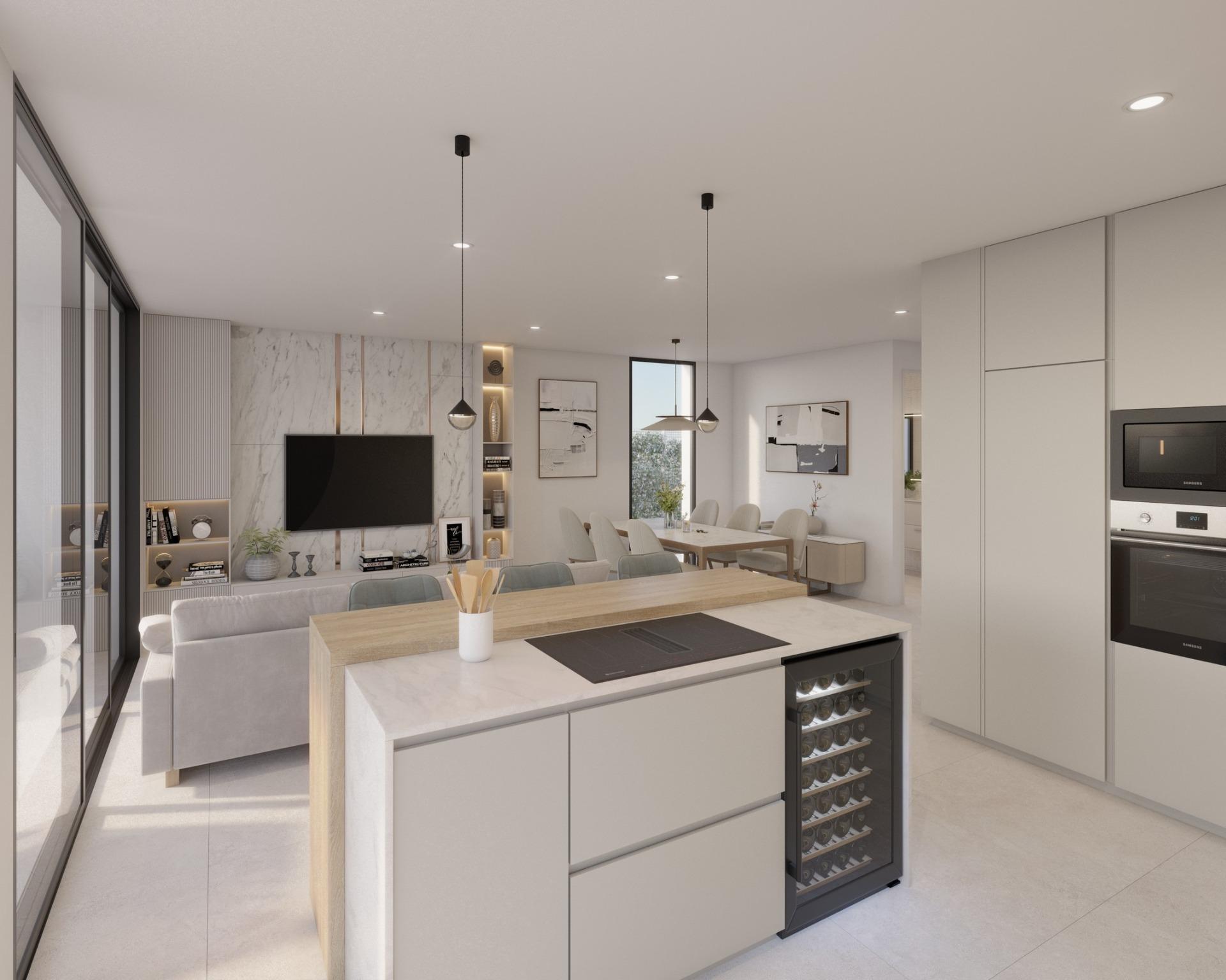 Villa de lujo en 1ª línea de golf en Fuente Álamo — 3 dorm. y piscina privada