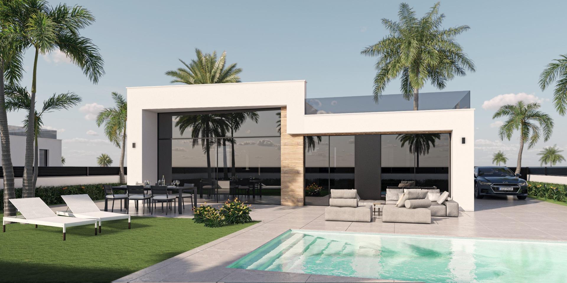 Villa de obra nueva en Condado de Alhama Golf — Solárium y parcela de 303 m²