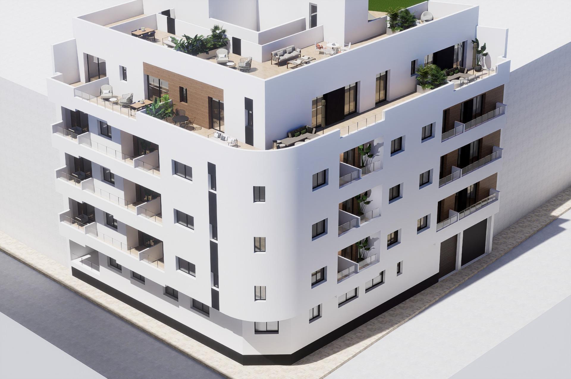 Apartamento de obra nueva en el centro de Torrevieja — 800m de Playa del Cura