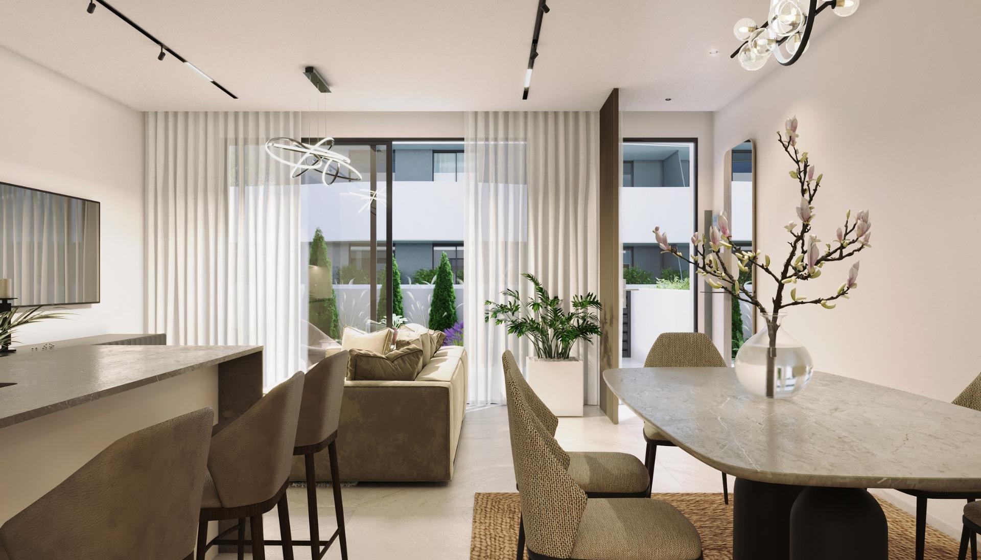 Piso de obra nueva con piscina privada en El Raso, Guardamar — 3 dorm.