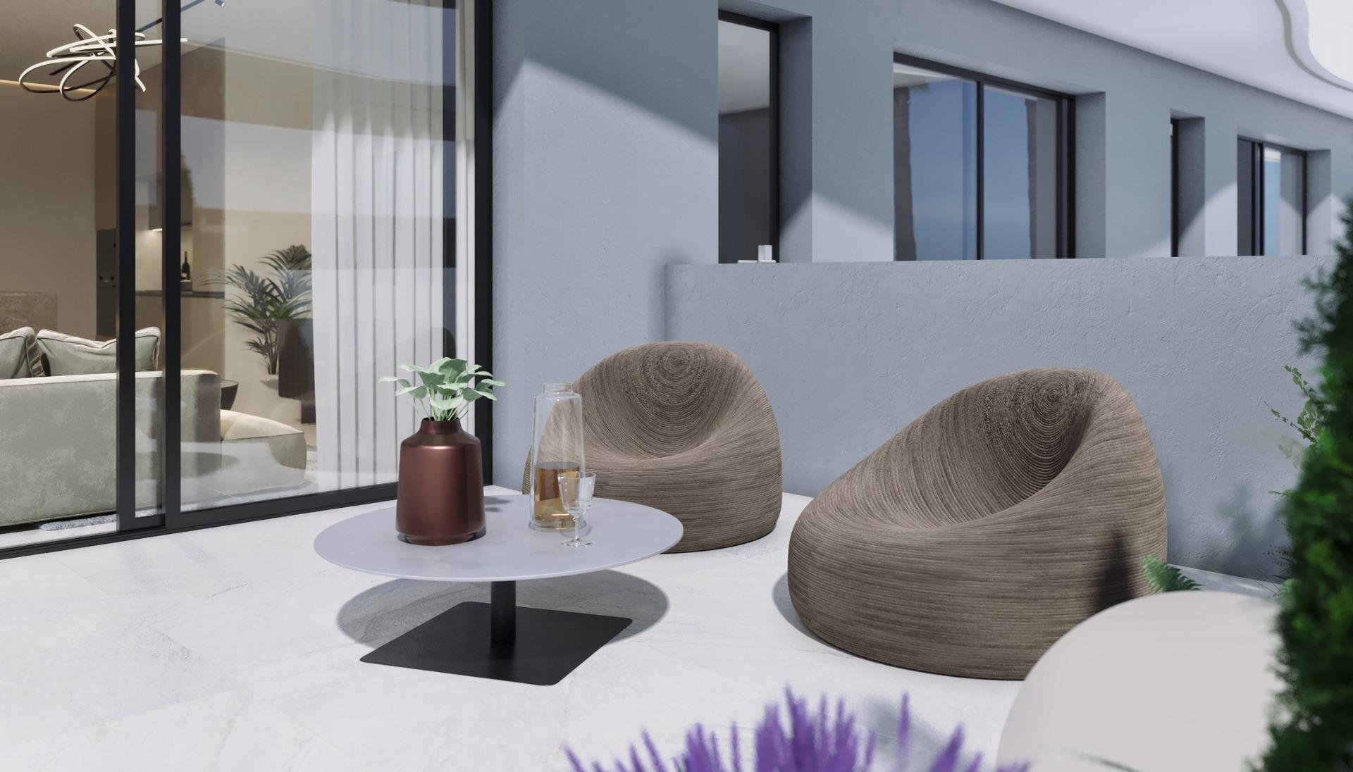Piso de obra nueva con piscina privada en El Raso, Guardamar — 3 dorm.