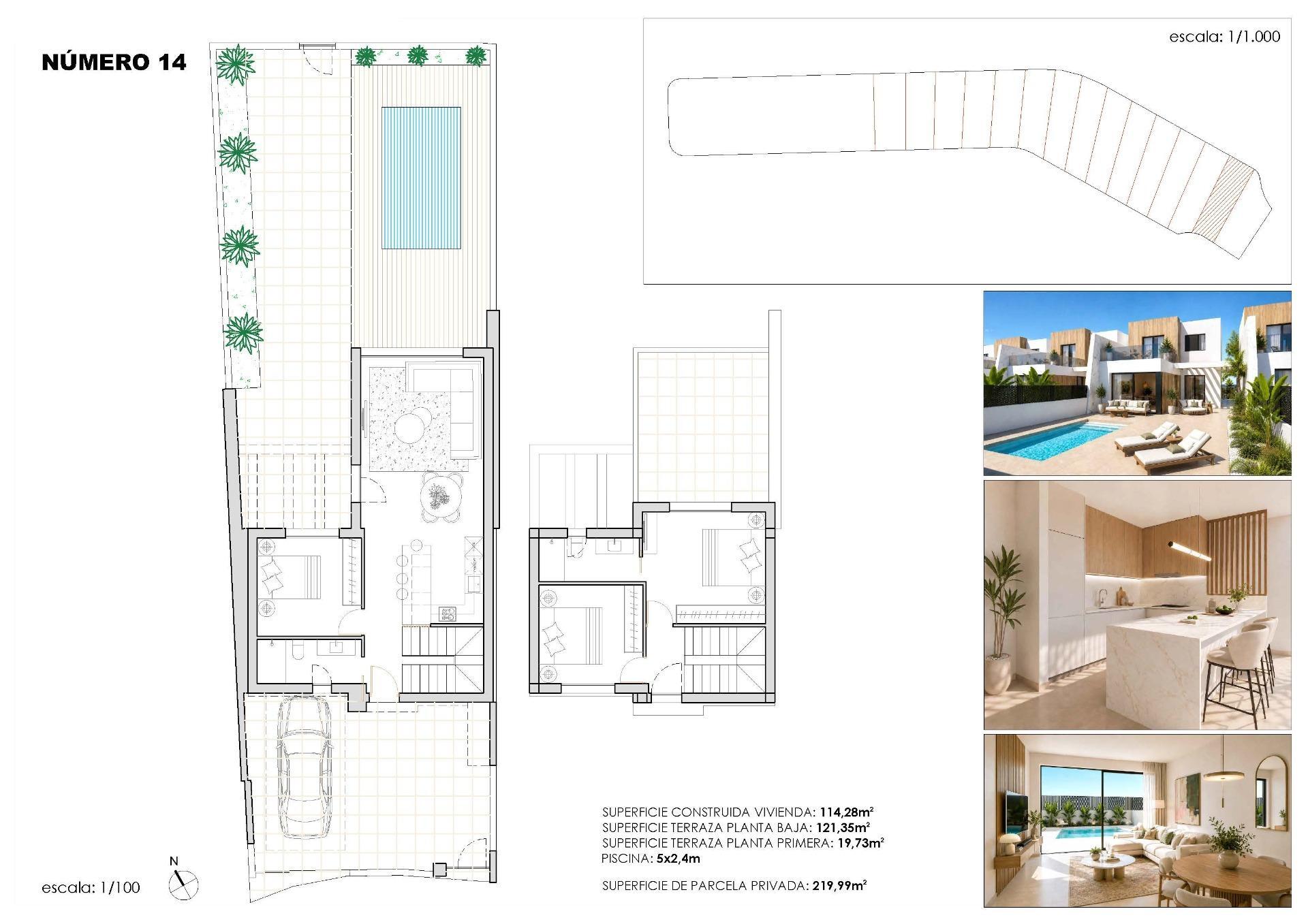 Adosado de diseño con piscina privada en Santa Rosalia Lake & Life Resort