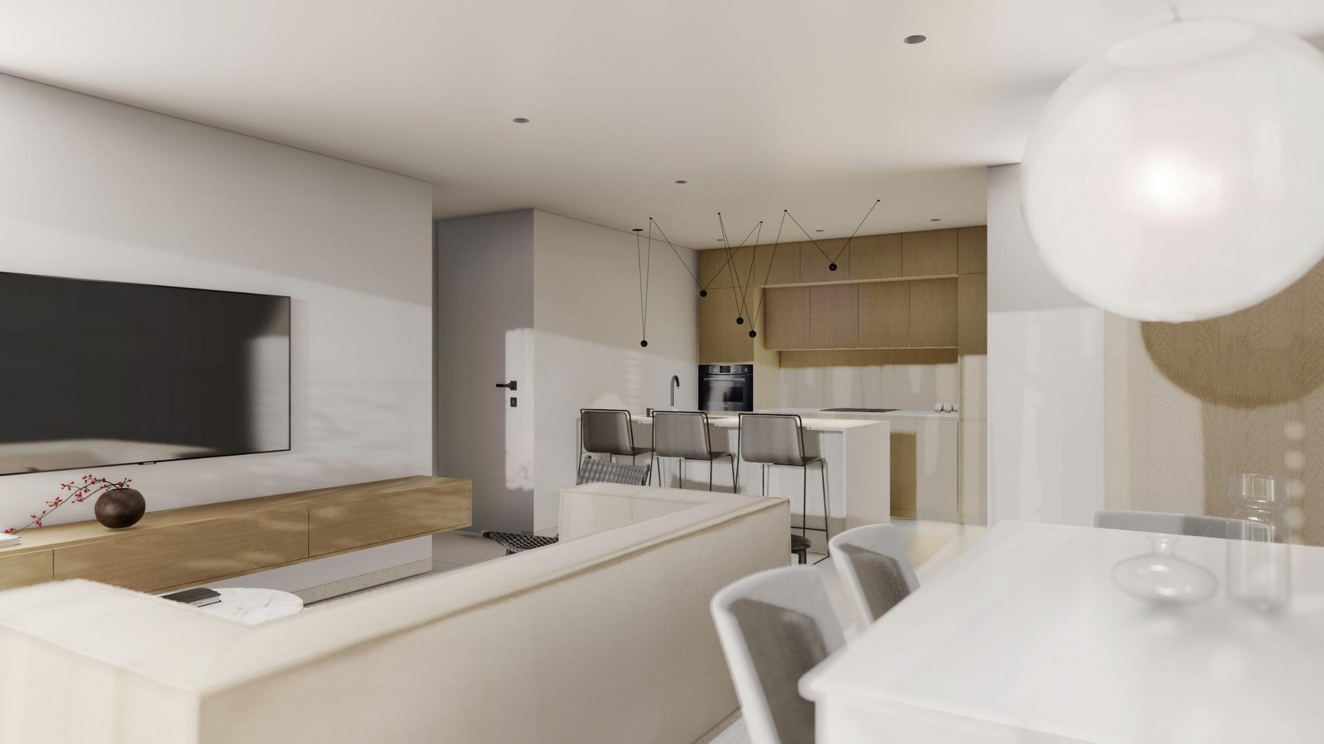 Apartamento de obra nueva con piscina privada en El Raso, Guardamar — 2 dorm.