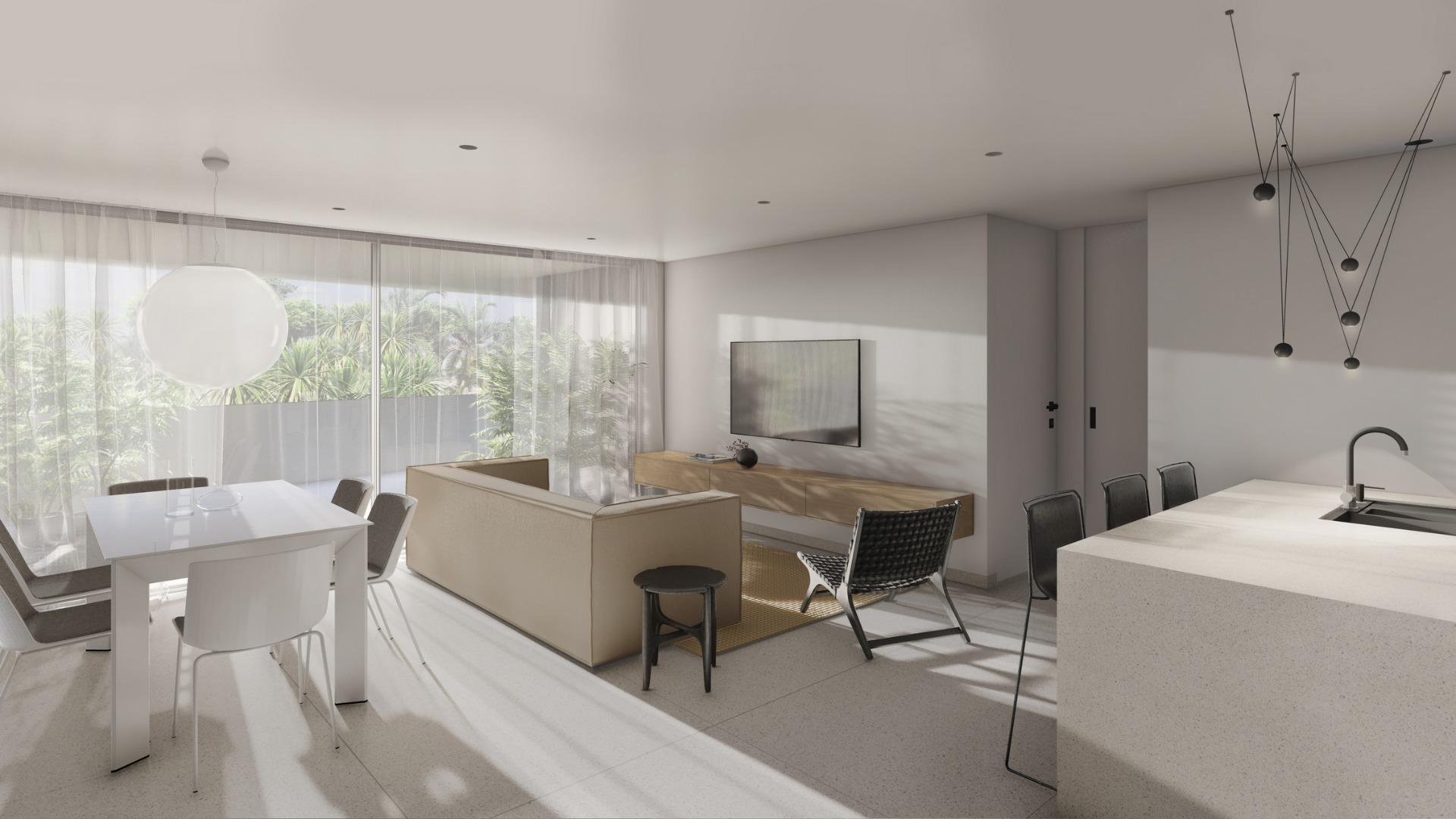 Apartamento de obra nueva con piscina privada en El Raso, Guardamar — 2 dorm.