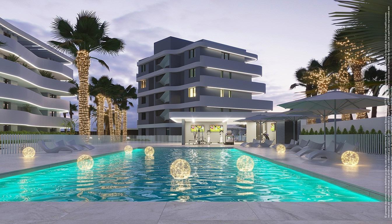 Apartamento de obra nueva con piscina privada en El Raso, Guardamar — 2 dorm.