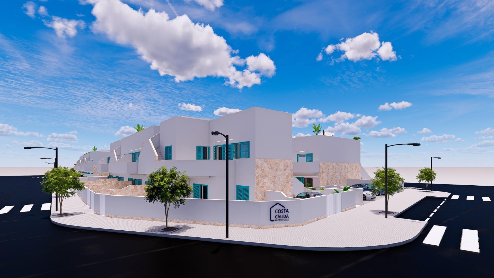 Chalet de obra nueva con piscina privada a 500m del mar en Pilar de la Horadada