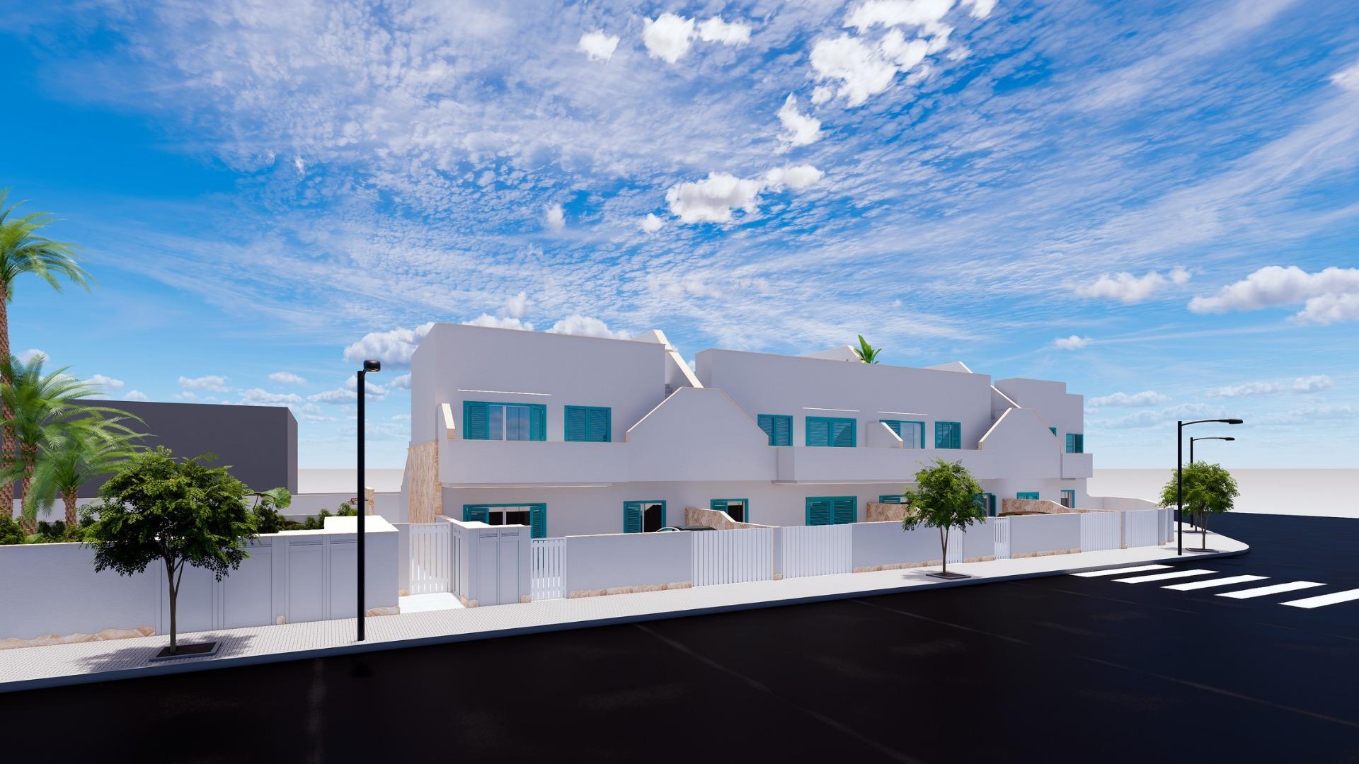 Chalet de obra nueva con piscina privada a 500m del mar en Pilar de la Horadada