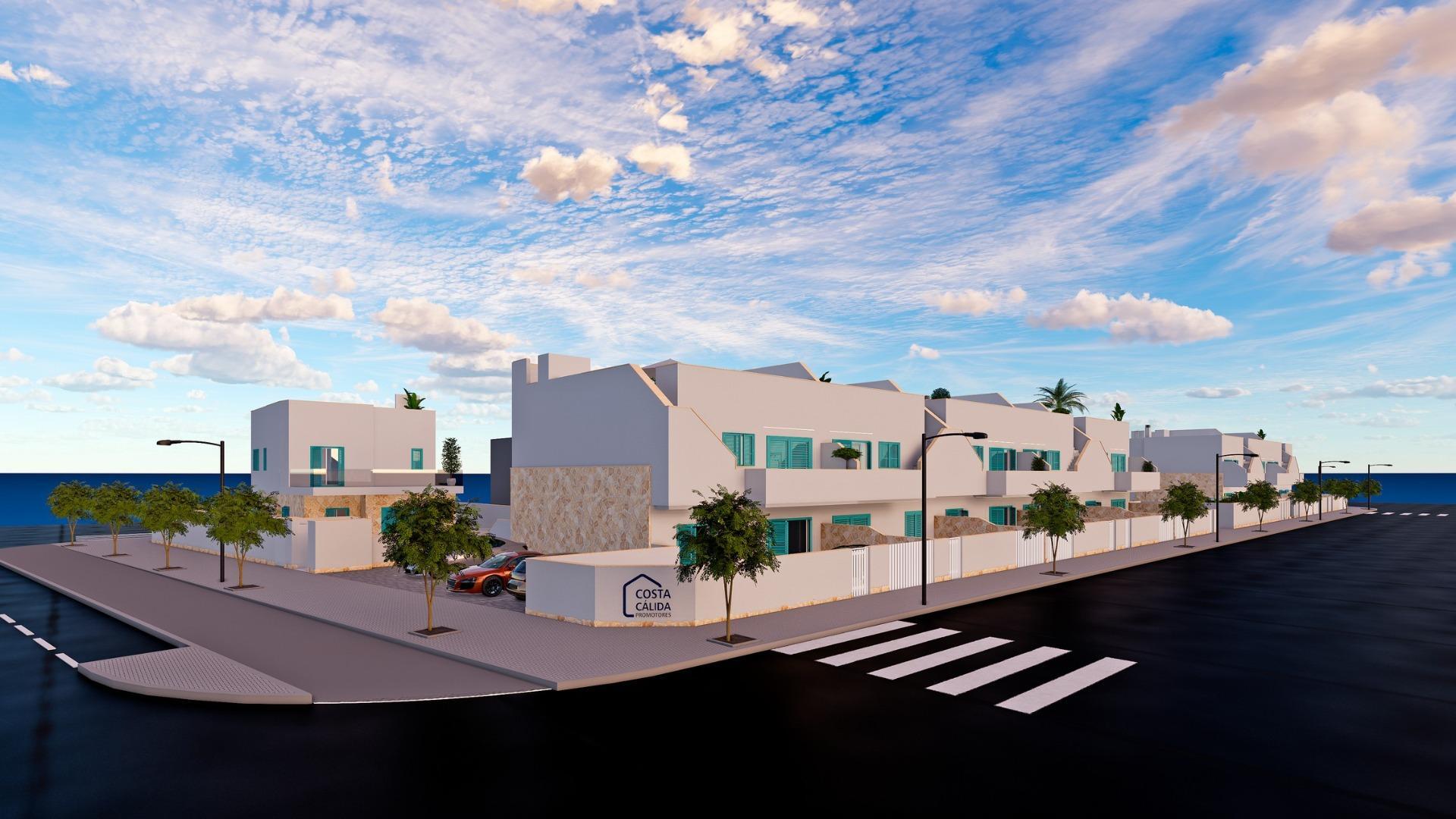 Chalet de obra nueva con piscina privada a 500m del mar en Pilar de la Horadada