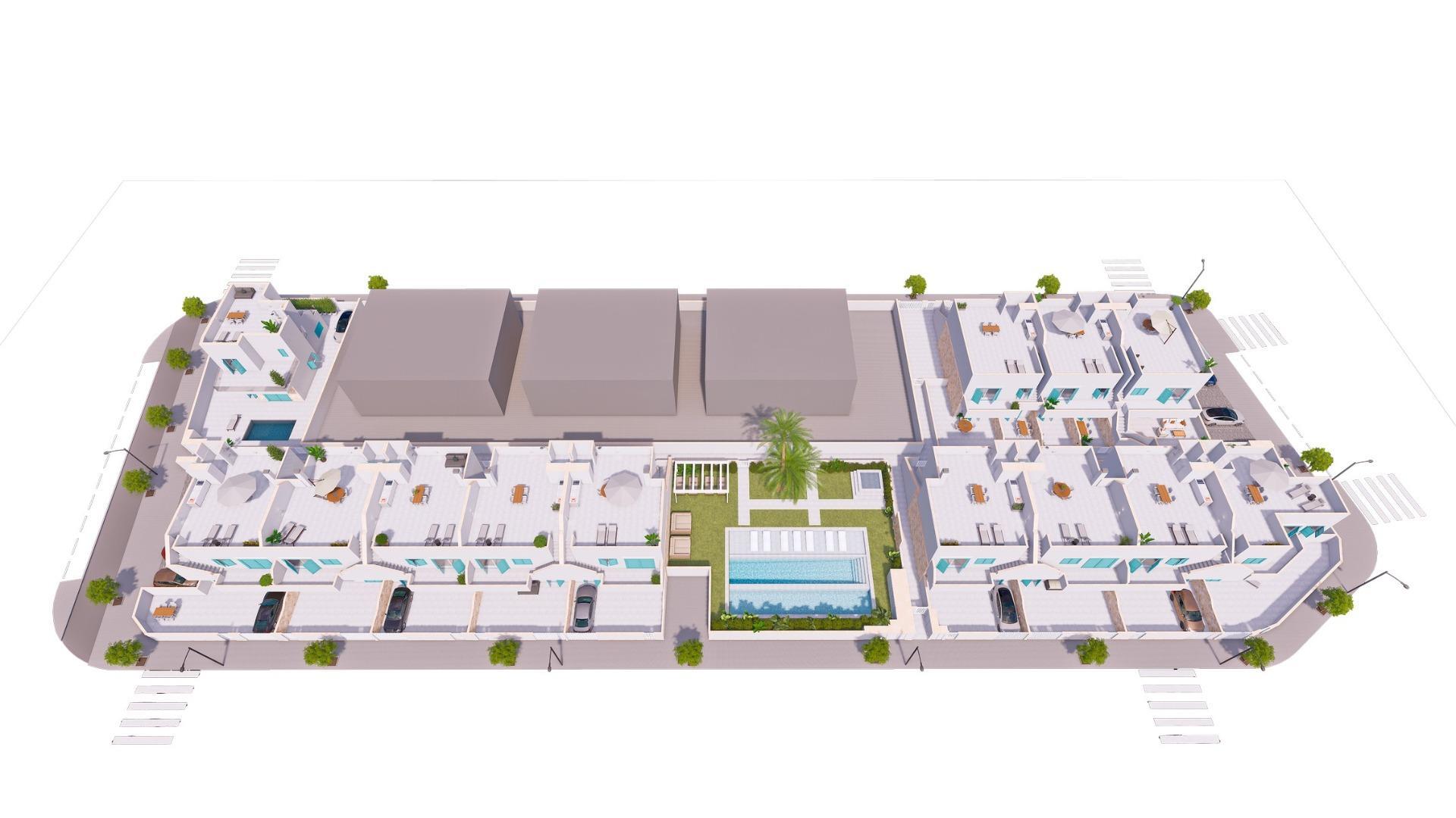 Chalet de obra nueva con piscina privada a 500m del mar en Pilar de la Horadada