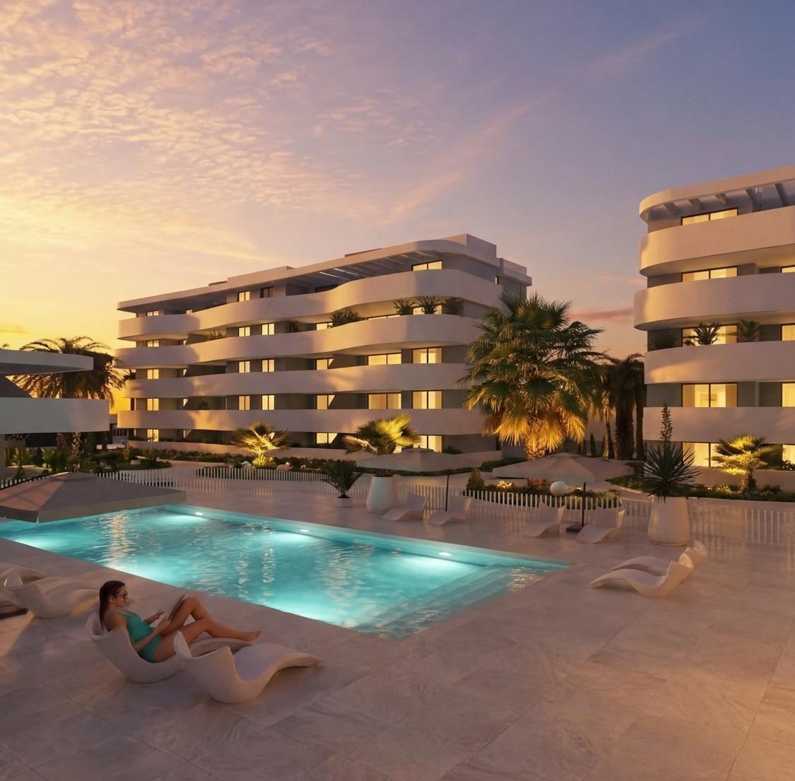 Apartamento de obra nueva en Guardamar del Segura — Piscina privada y diseño