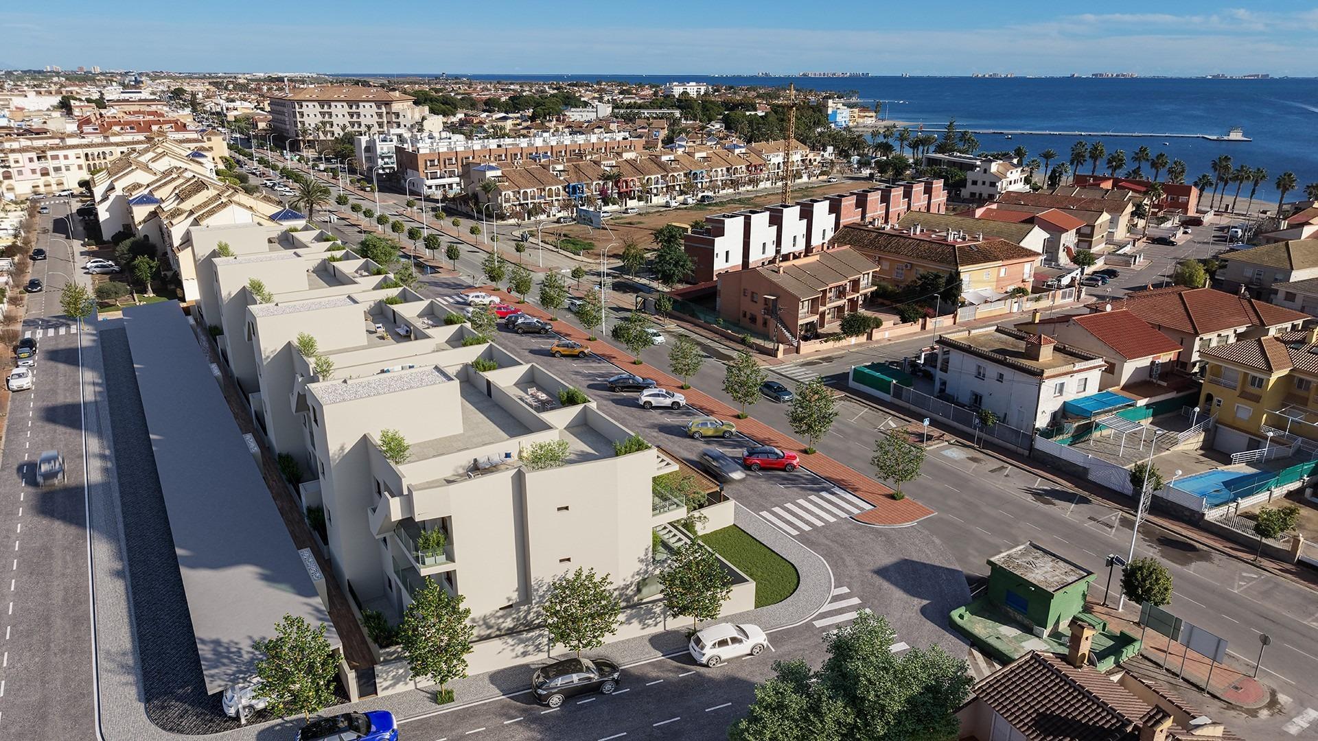 Apartamento de lujo a 250m de la playa en Los Alcázares — 3 dorm. y solárium