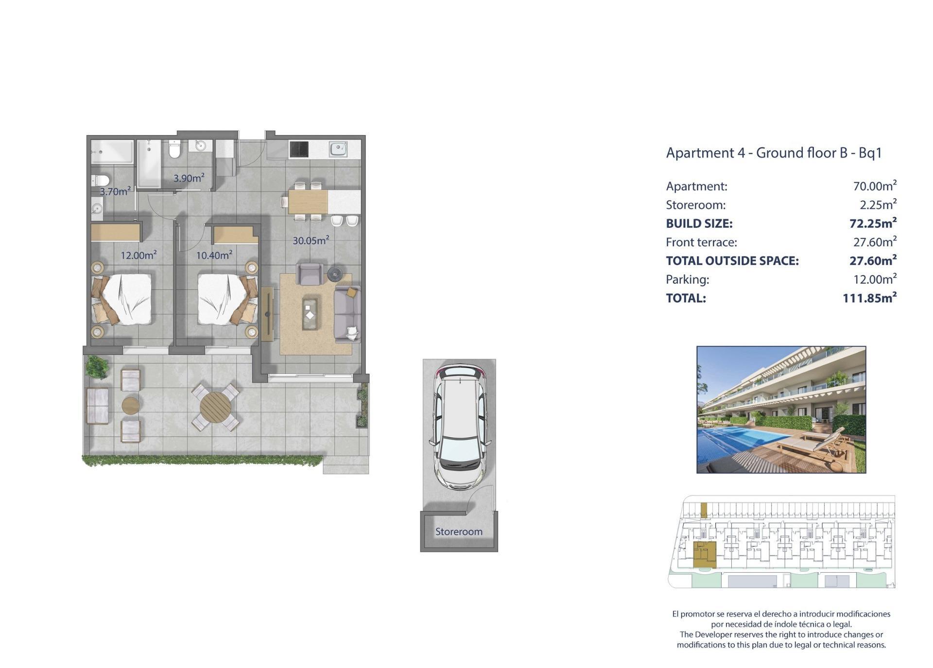 Apartamento de Obra Nueva en Los Alcázares con Piscina Privada a 250m del Mar