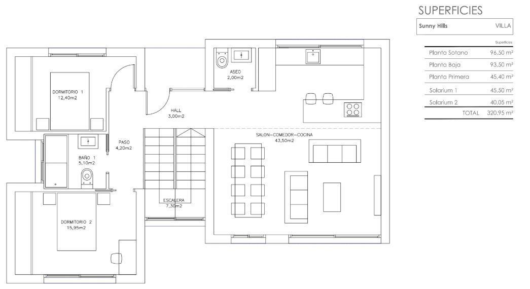 Villa de obra nueva con vistas al mar en Finestrat — 4 dorm. y piscina