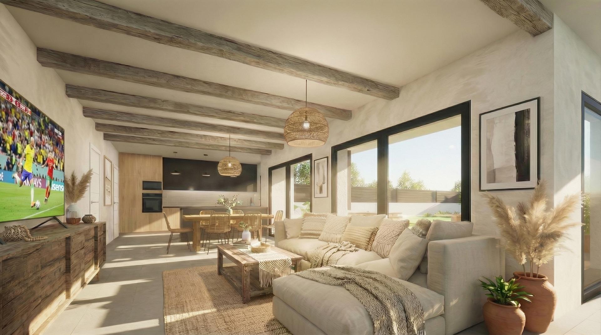 Villa de obra nueva a medida con piscina en Aspe — 3 dorm y 587m² de parcela