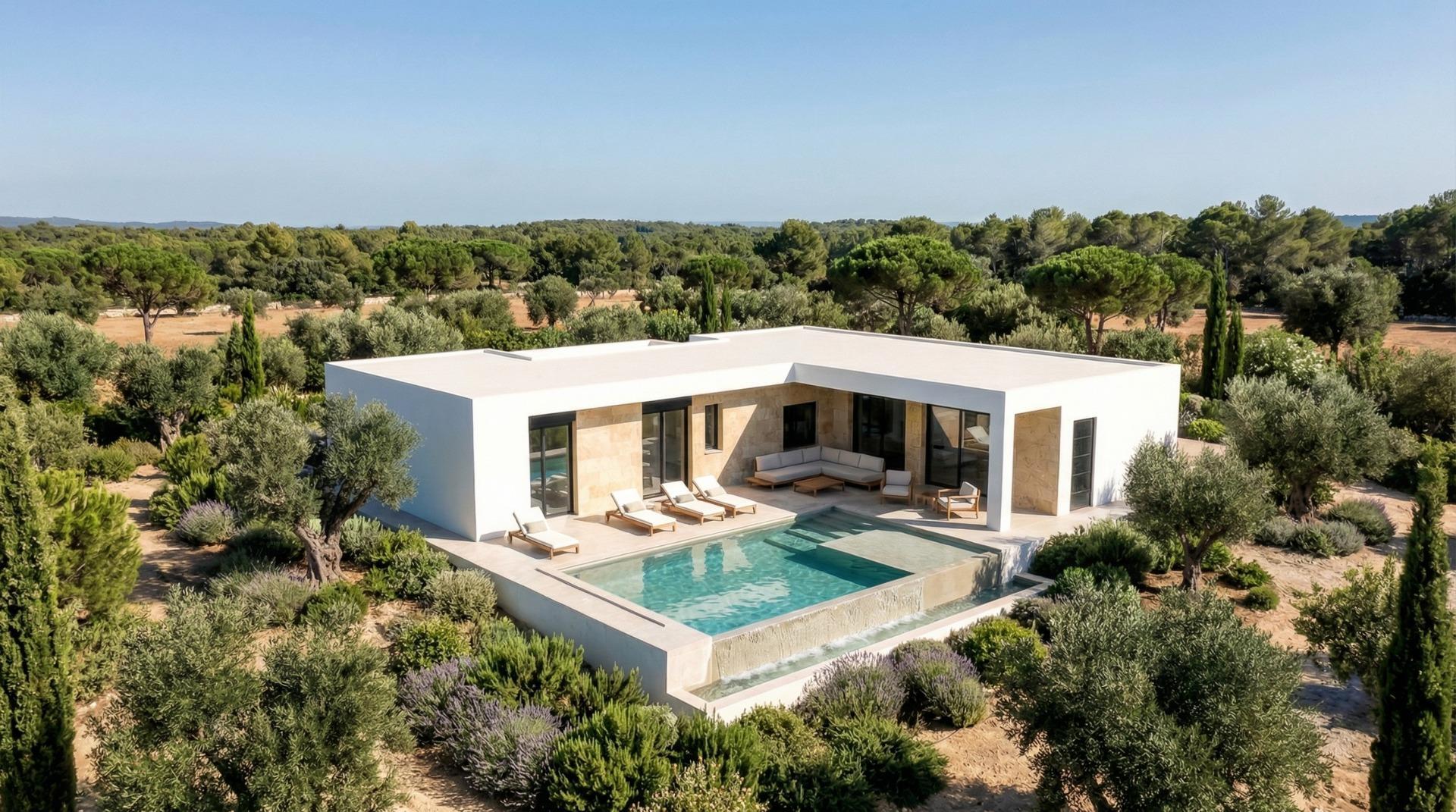 Villa de obra nueva en Pinoso con piscina privada y 10.116 m² de parcela
