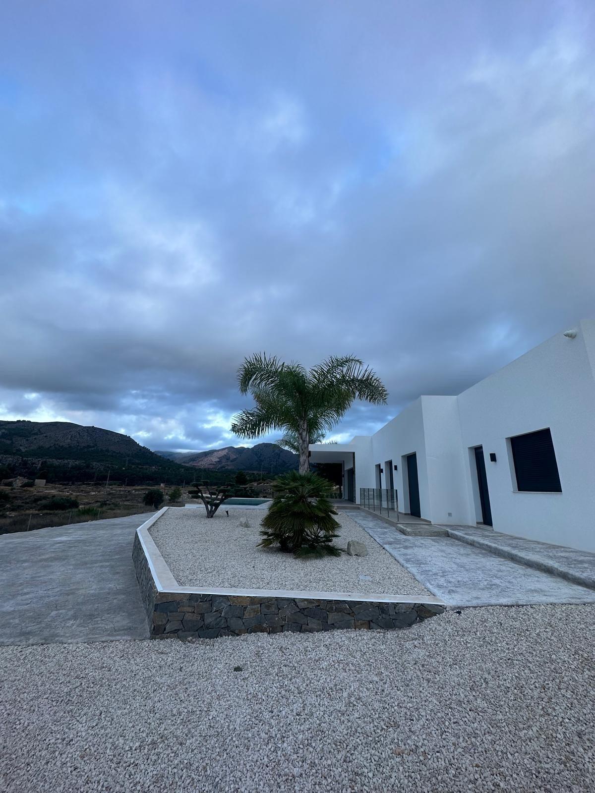 Villa de diseño con parcela de 10.116 m² y piscina en Pinoso — Obra nueva