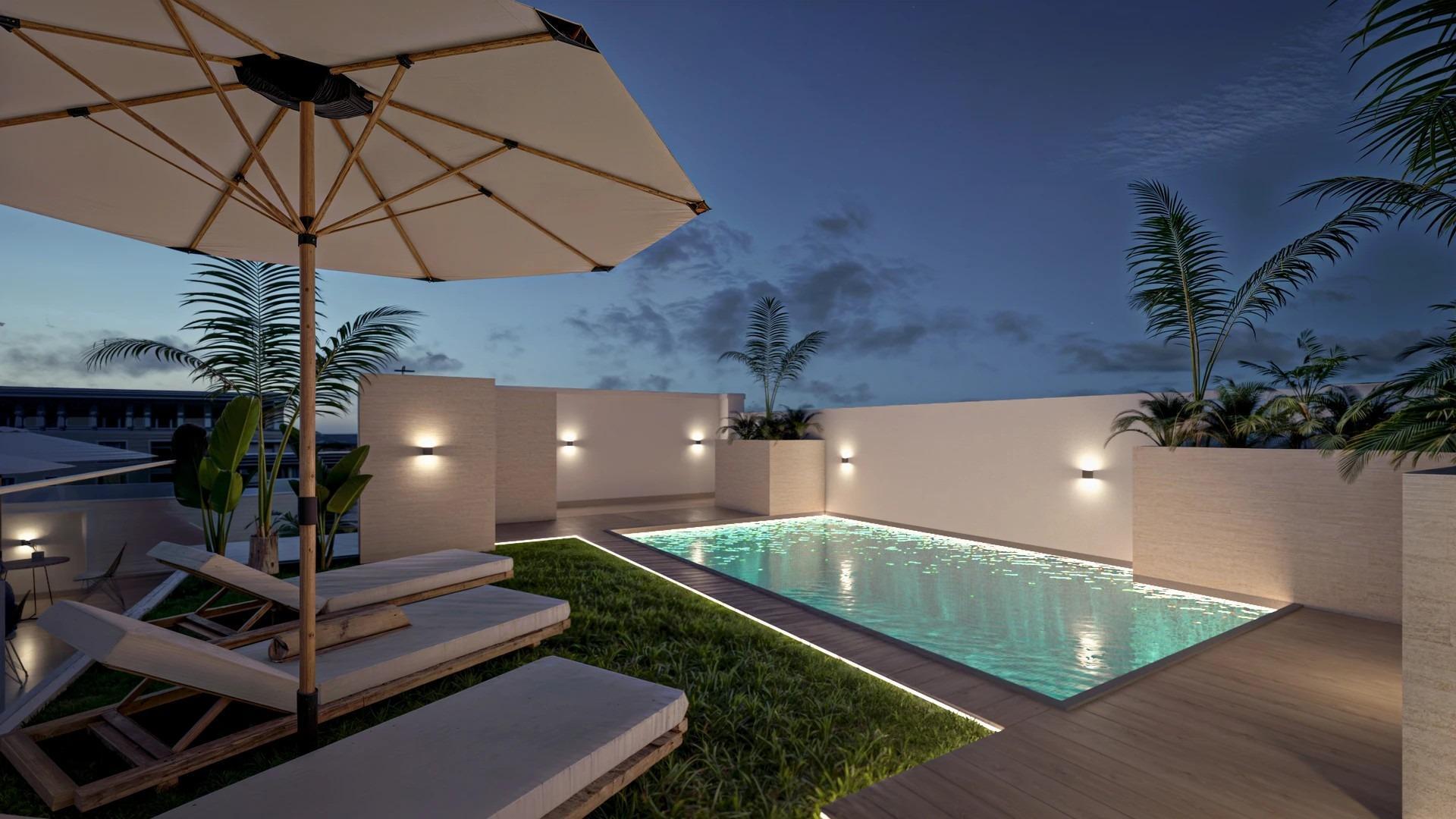 Ático de obra nueva con piscina privada en el centro de Torrevieja — Studio chic