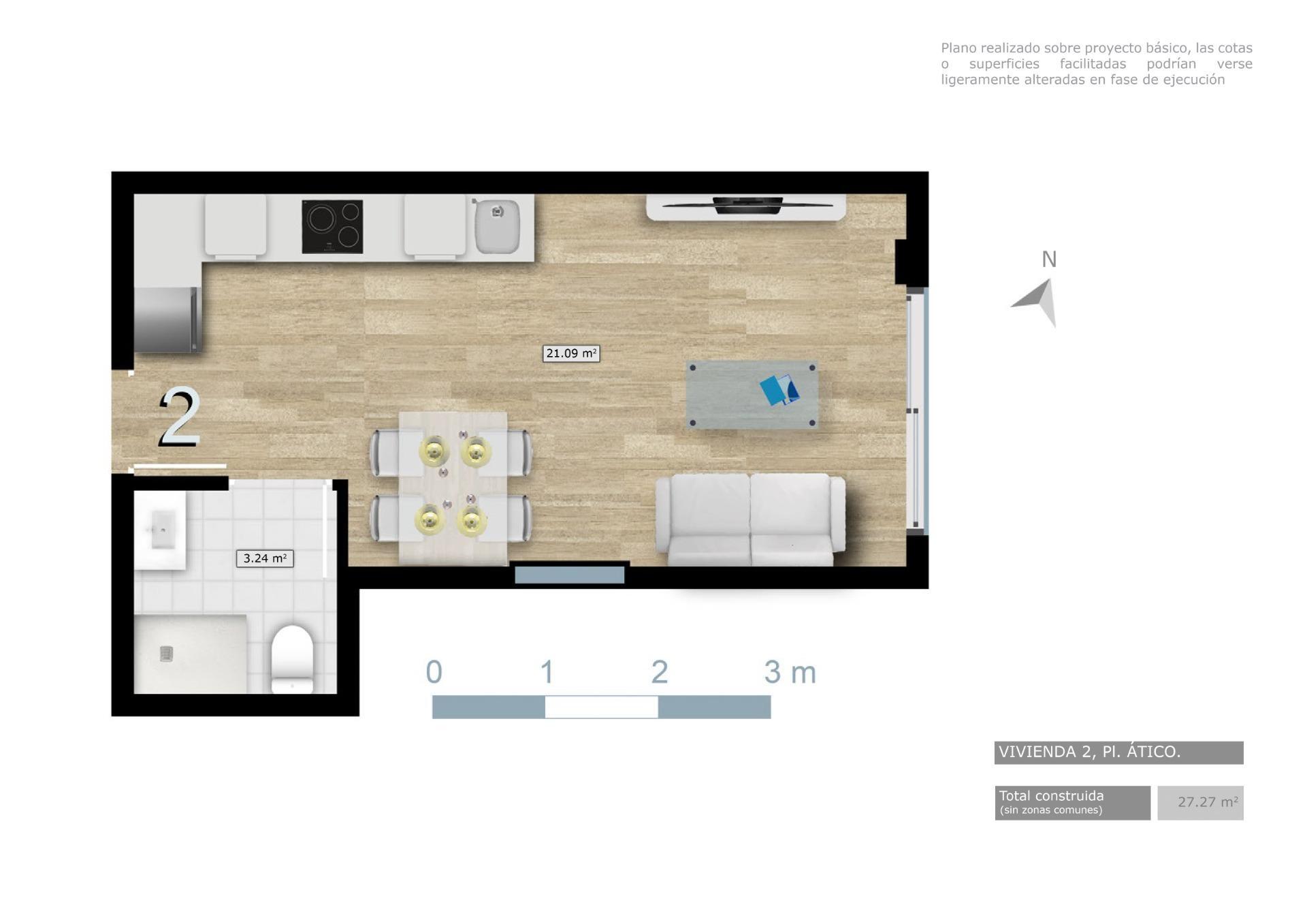 Ático de obra nueva con piscina privada en el centro de Torrevieja — Studio chic