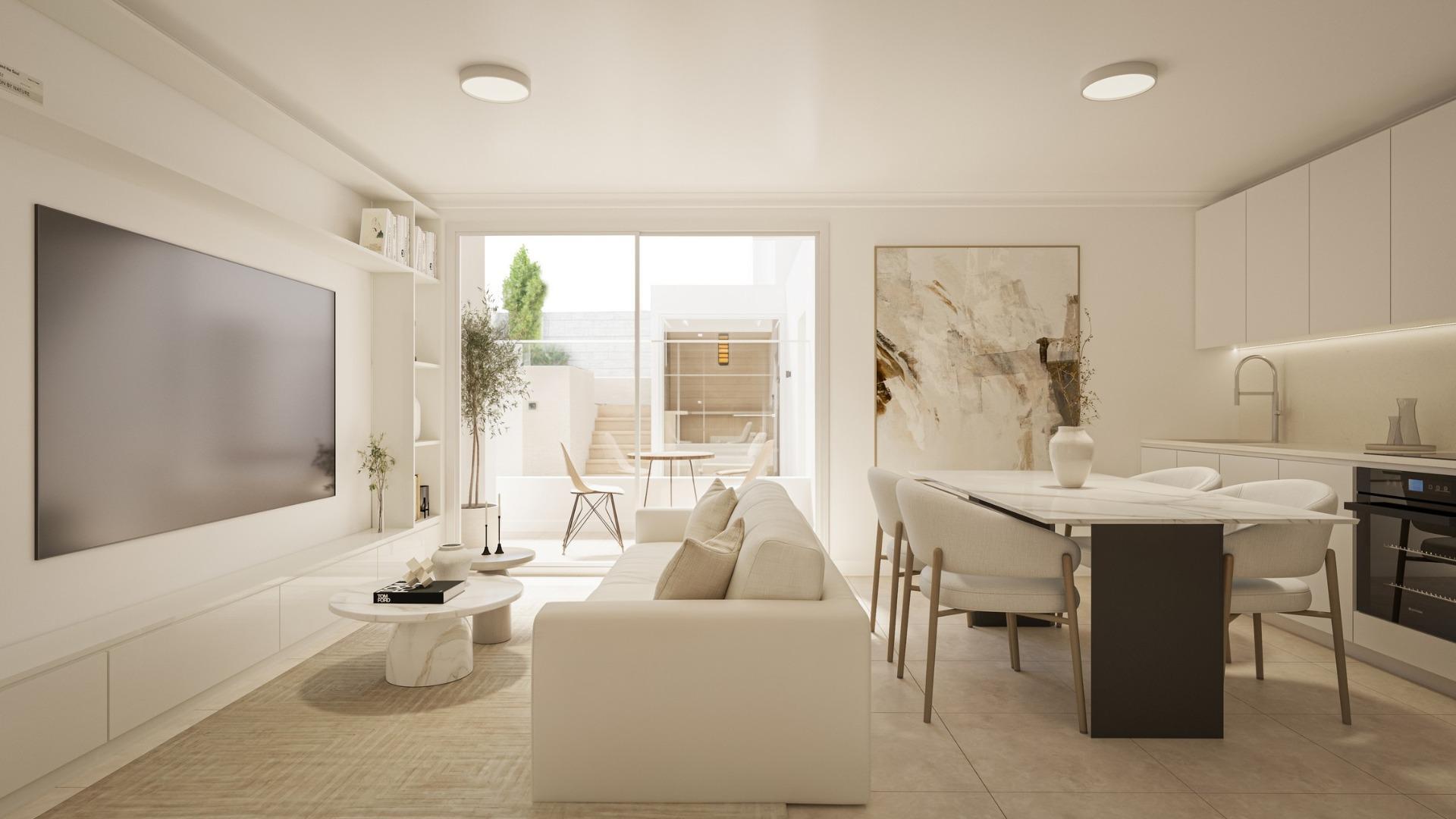 Estudio de diseño con piscina y sauna en el centro de Torrevieja — Obra Nueva