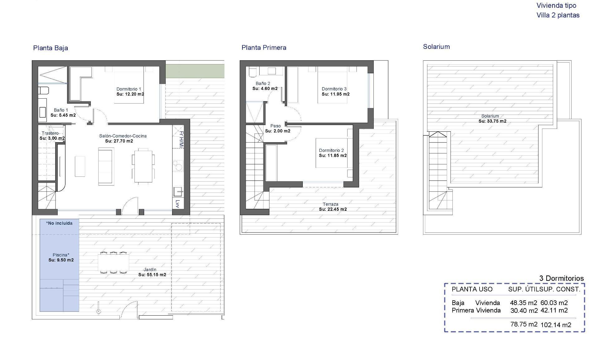 Villa de lujo en Condado de Alhama Golf con piscina privada y solárium — 3 dorm.