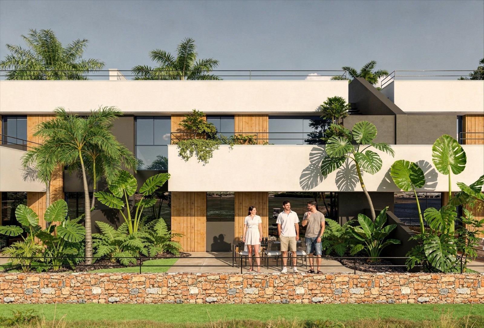 Chalet de obra nueva con piscina privada en Condado de Alhama Golf — 2 dorm.