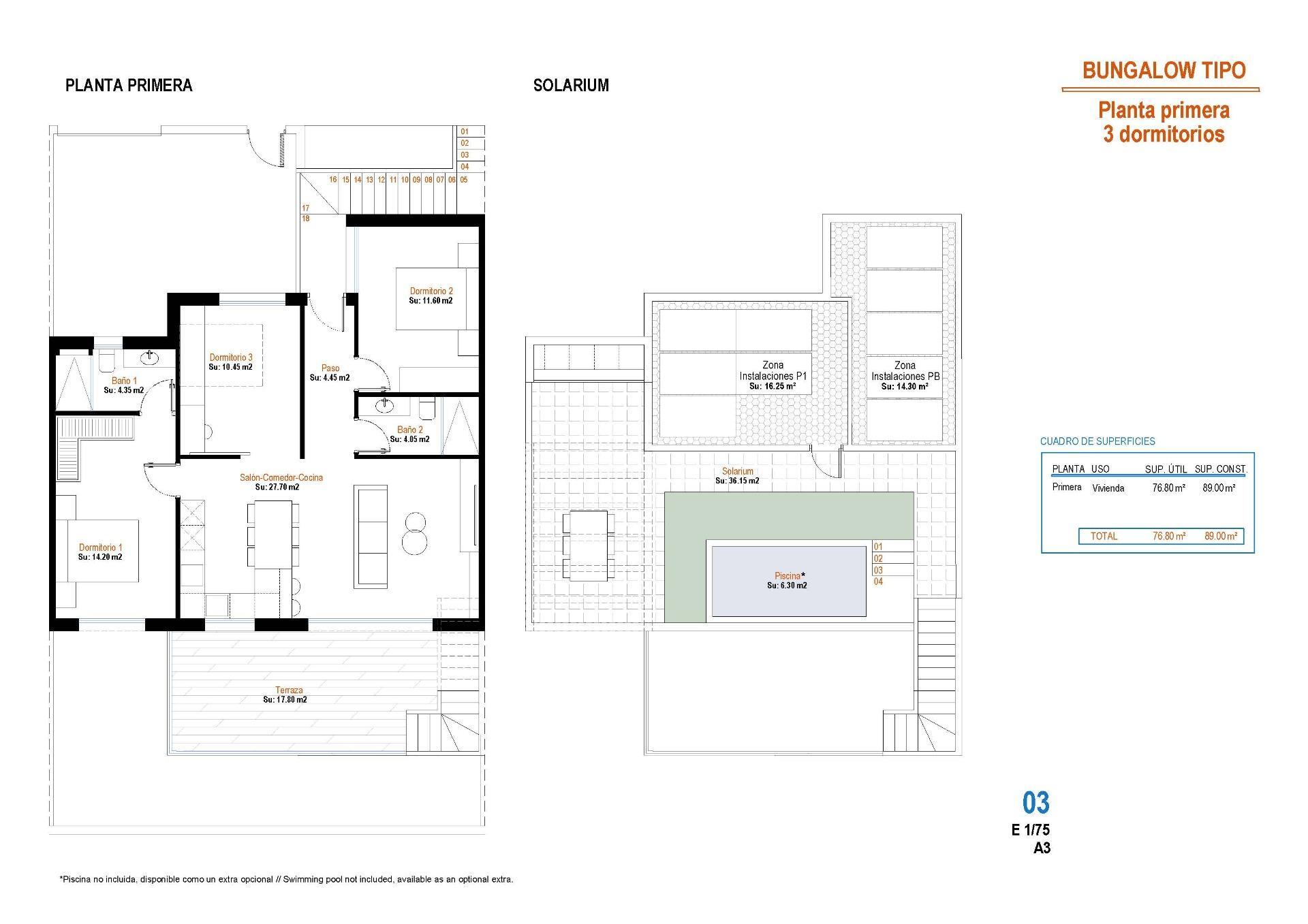 Chalet de obra nueva con piscina privada en Condado de Alhama Golf — 3 dorm.