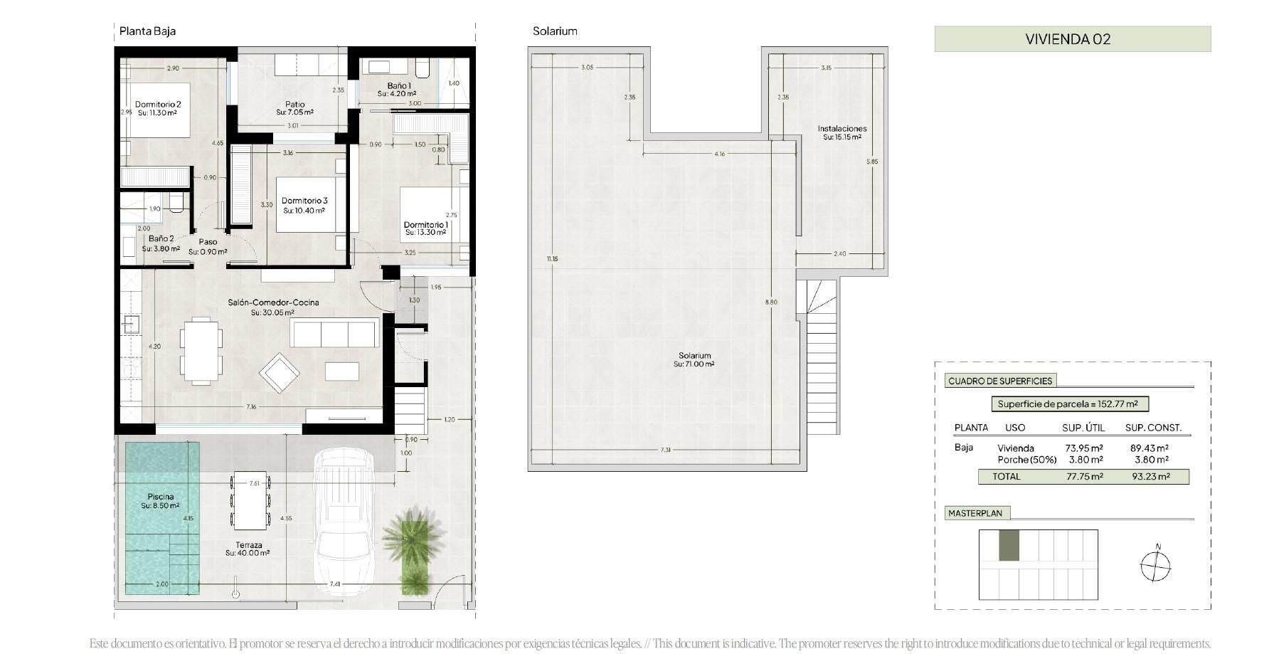 Piso de obra nueva con piscina privada en Condado de Alhama Golf — 3 dorm.