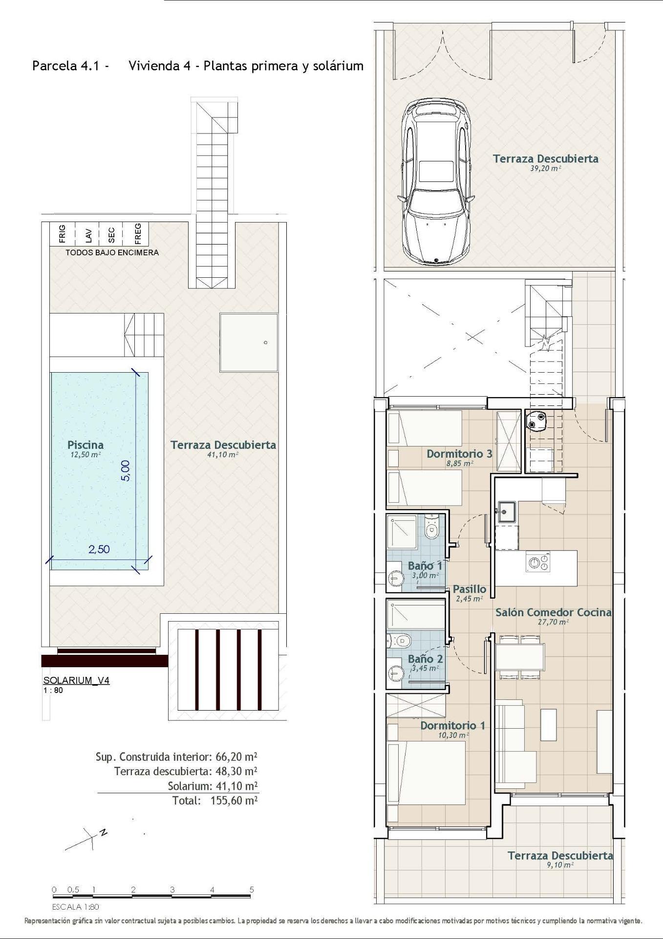 Chalet de obra nueva con piscina privada en San Miguel de Salinas – 3 dorm.