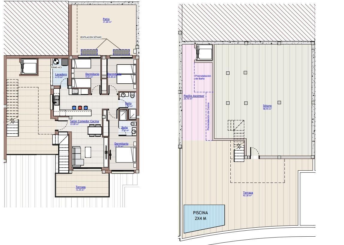Chalet de obra nueva con piscina privada en San Miguel de Salinas – 3 dorm.