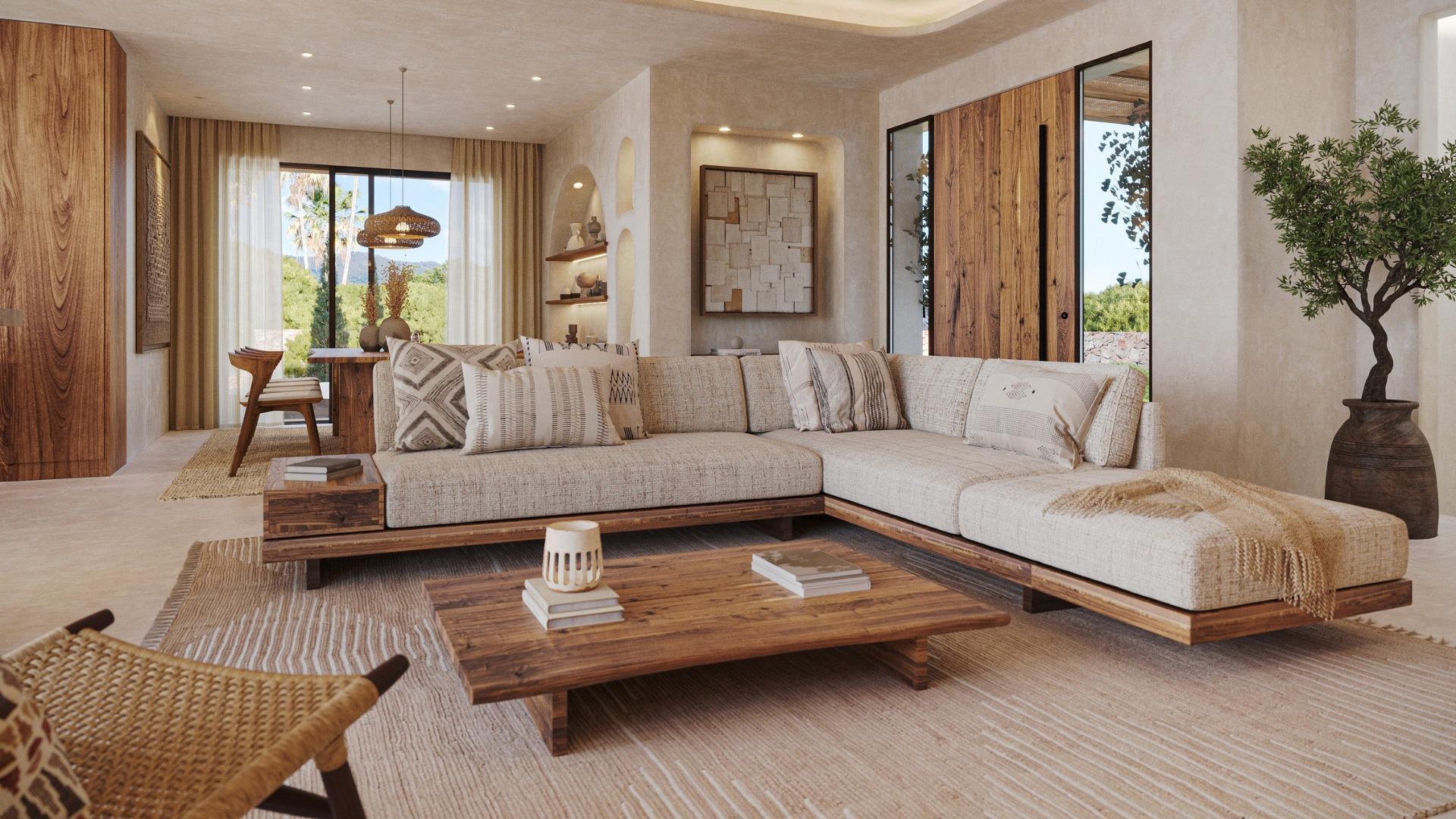 Villa Nueva Estilo Ibiza en Jávea — 3 Dormitorios, Piscina y Diseño Mediterráneo