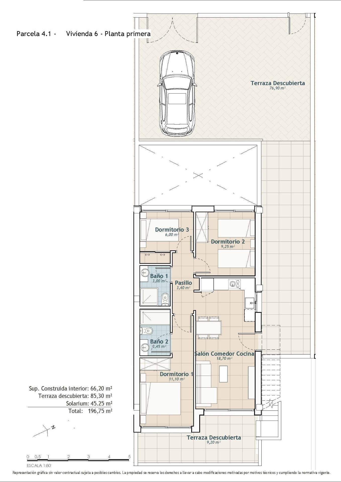 Chalet de obra nueva con piscina privada en San Miguel de Salinas — 3 Dorm.