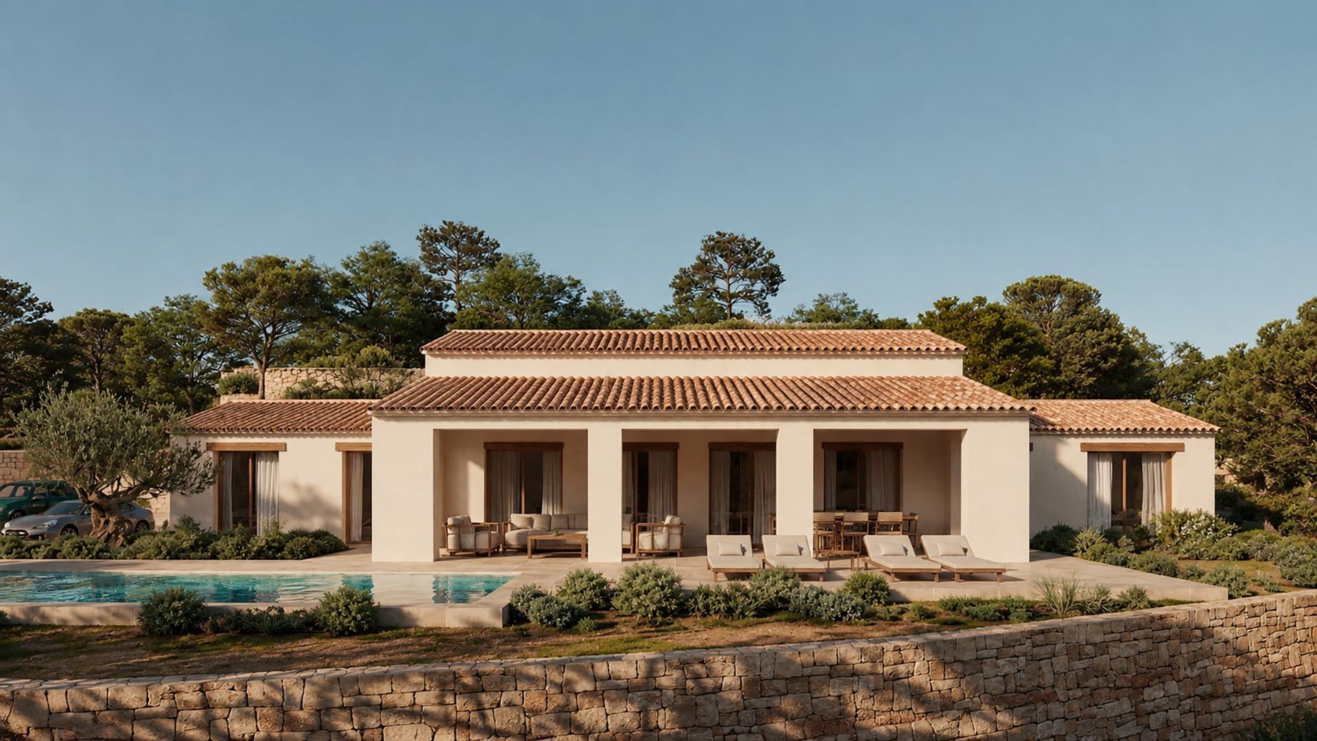 Villa de obra nueva en Benissa con 11.672 m² de parcela y piscina privada