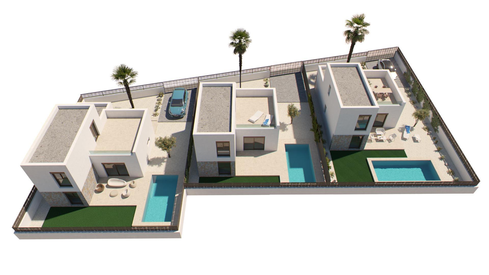 Villa de obra nueva en La Finca Golf, Algorfa – Piscina y diseño moderno