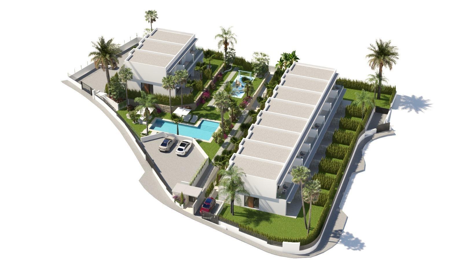 Villa de obra nueva con piscina privada en Sierra Cortina, Finestrat — 3 dorm.