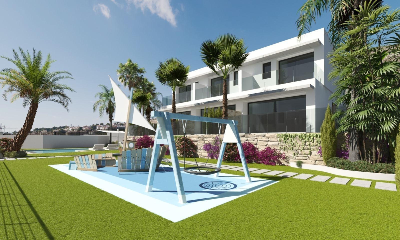 Villa de obra nueva con piscina privada en Sierra Cortina, Finestrat — 3 dorm.