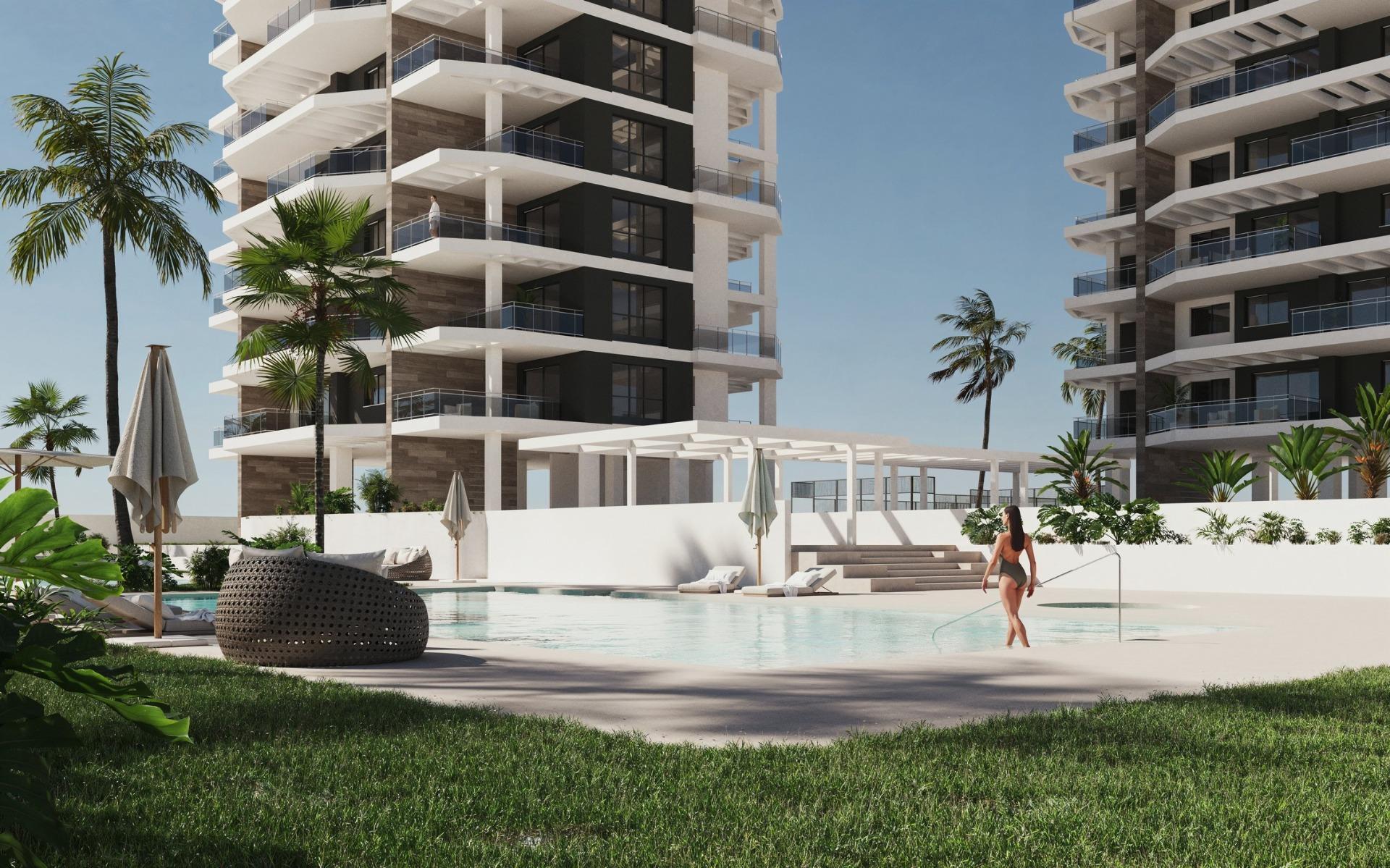Ático de obra nueva con piscina privada y vistas al mar en Calpe — 4 dorm.
