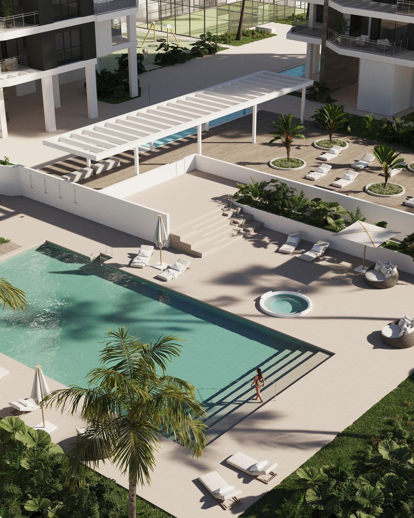Ático de obra nueva con piscina privada y vistas al mar en Calpe — 4 dorm.