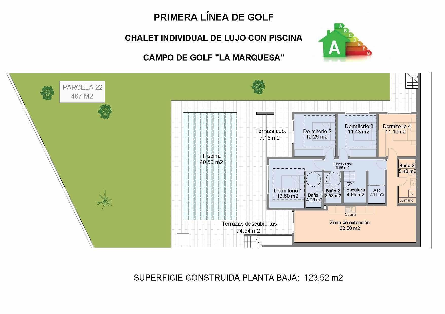 Villa de lujo en 1ª línea de golf en Rojales — 4 dorm. y piscina privada